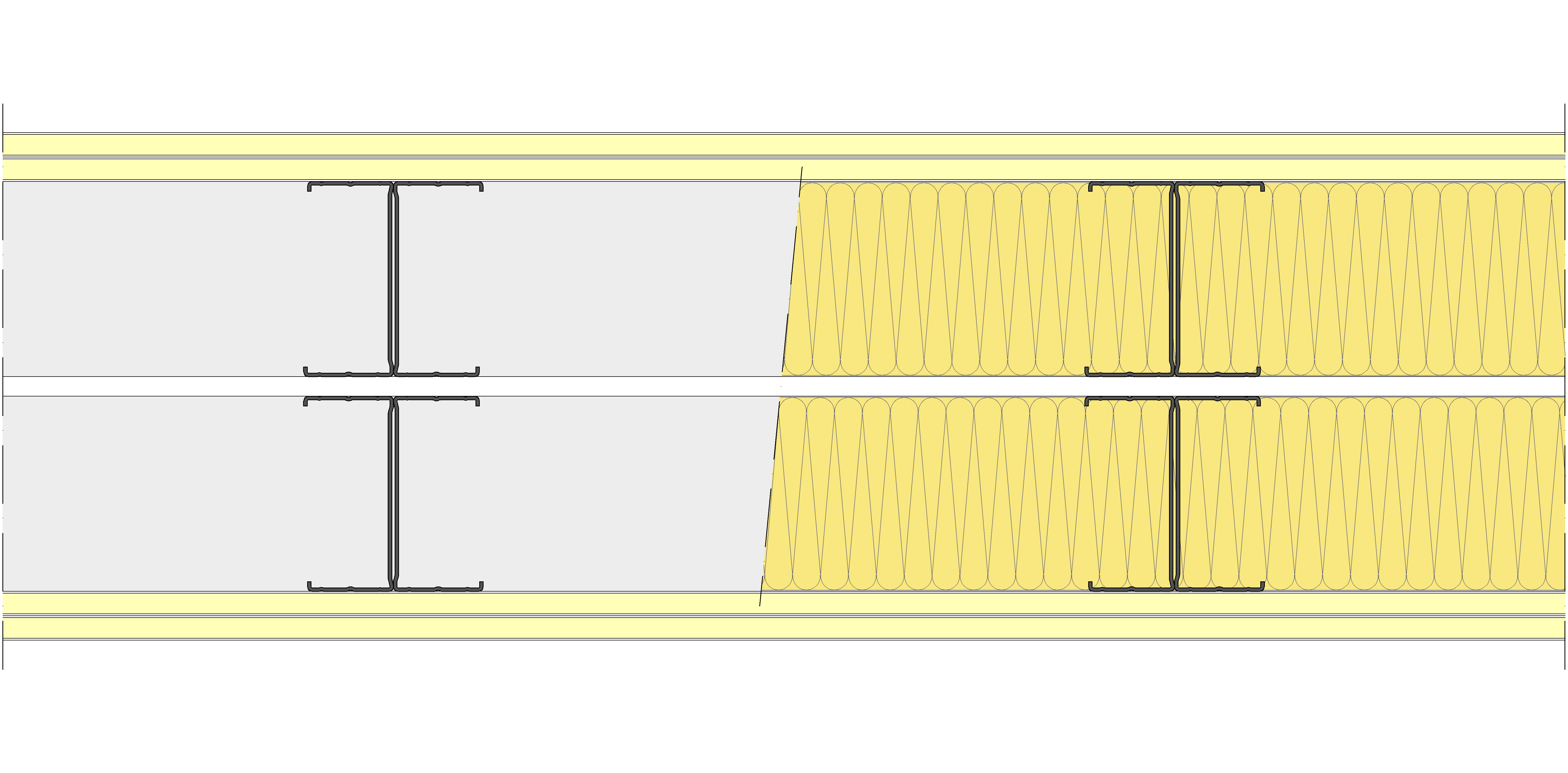 Tabique Pladur® 250/400 (100-45H+e+100-45H) 4I 2MW Libre