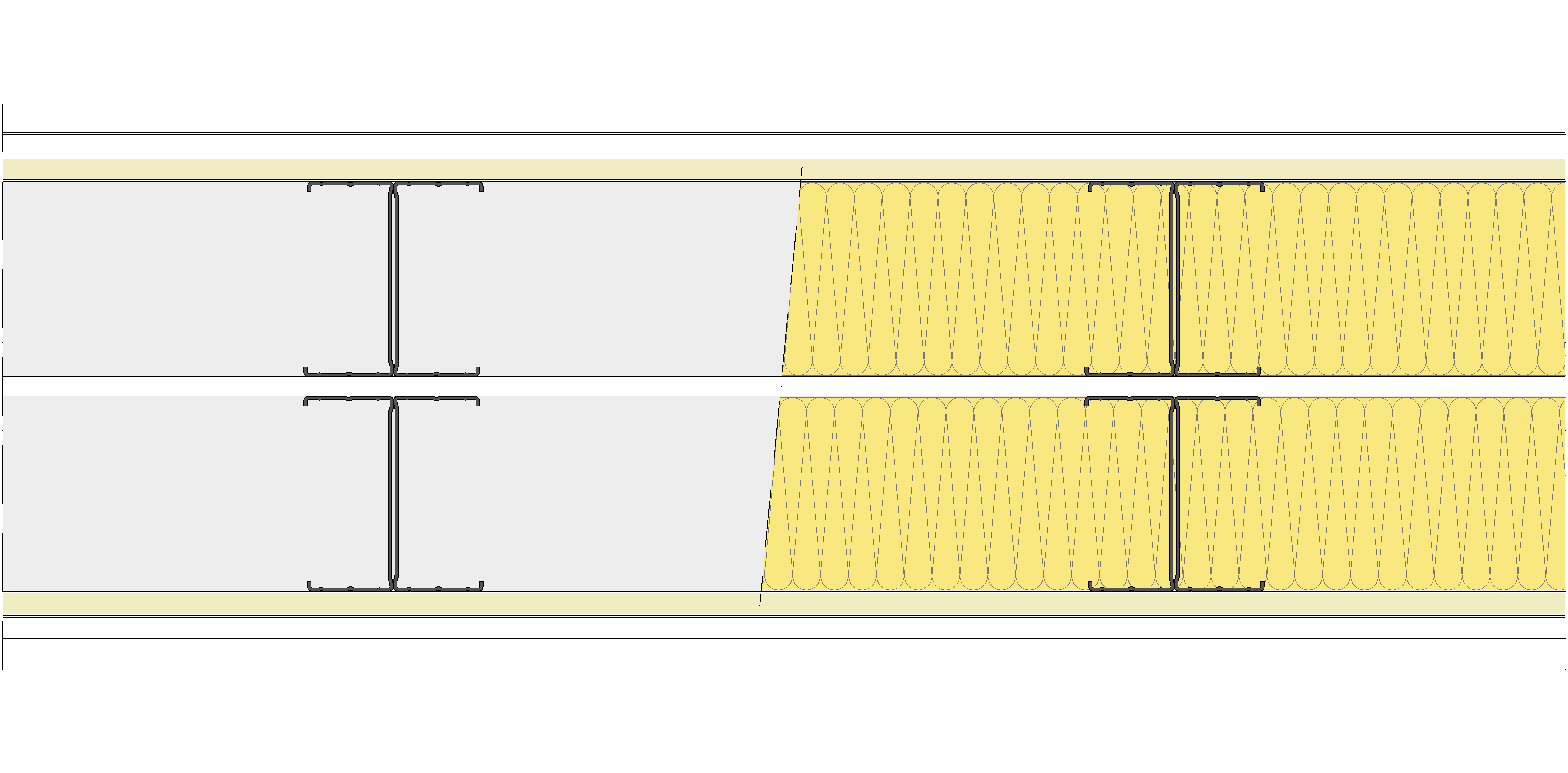 Tabique Pladur® 250/400 (100-45H+e+100-45H) 1N A1-2N-1N A1 2MW Libre