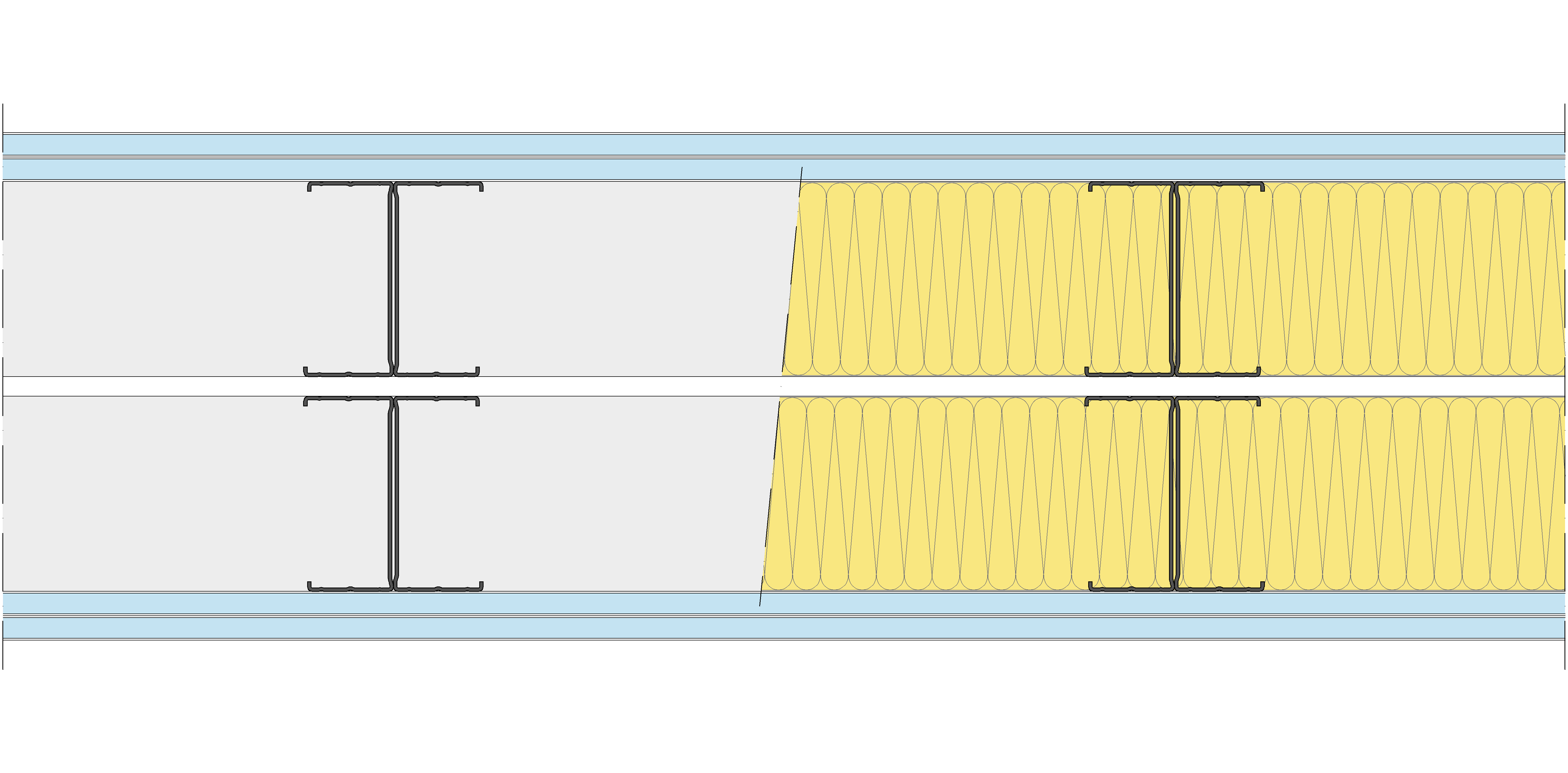 Tabique Pladur® 250/400 (100-45H+e+100-45H) 4OMNIA 2MW Libre