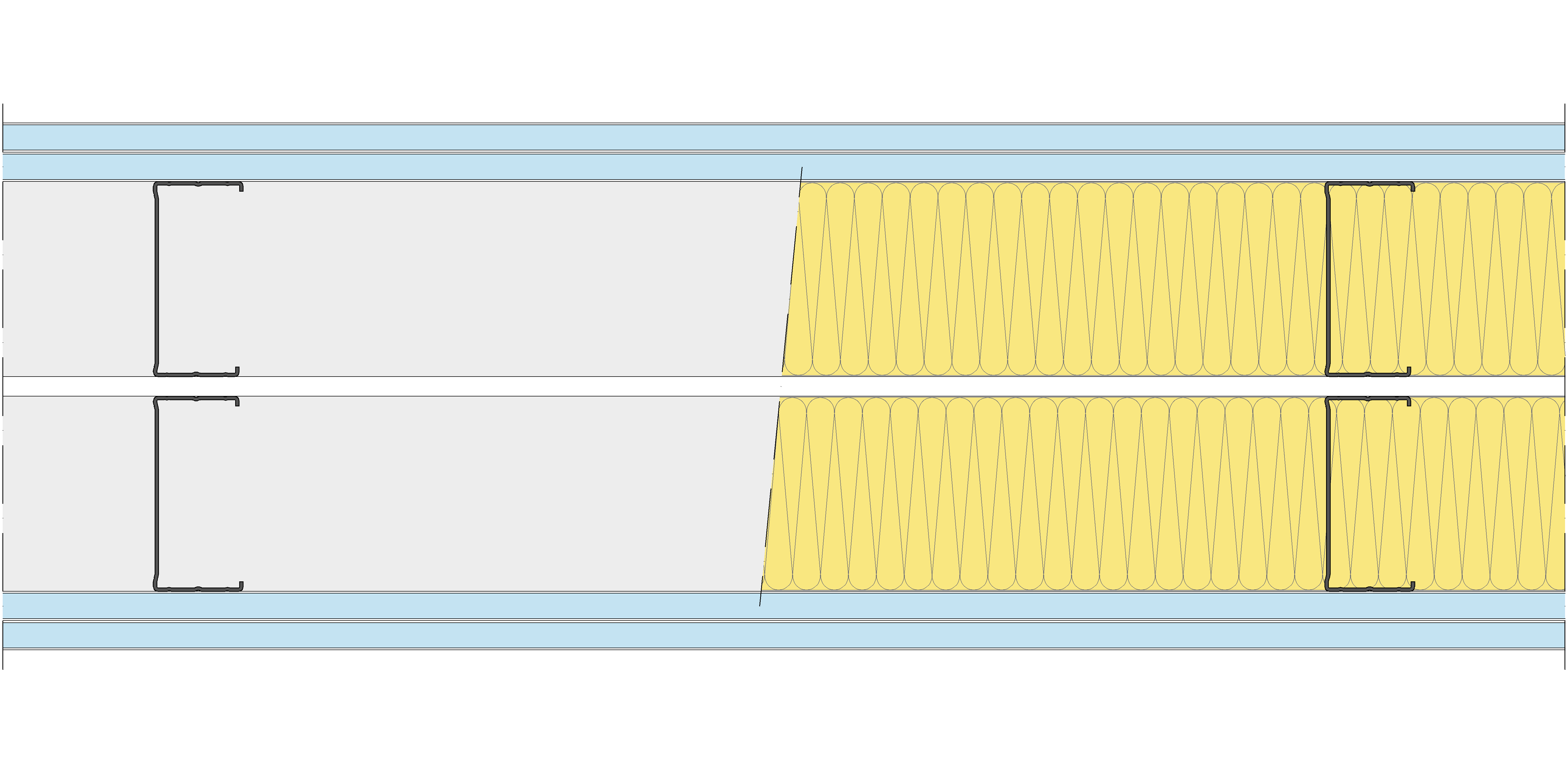 Tabique Pladur® 260/600 (100-45+e+100-45) 4OMNIA 2MW Libre