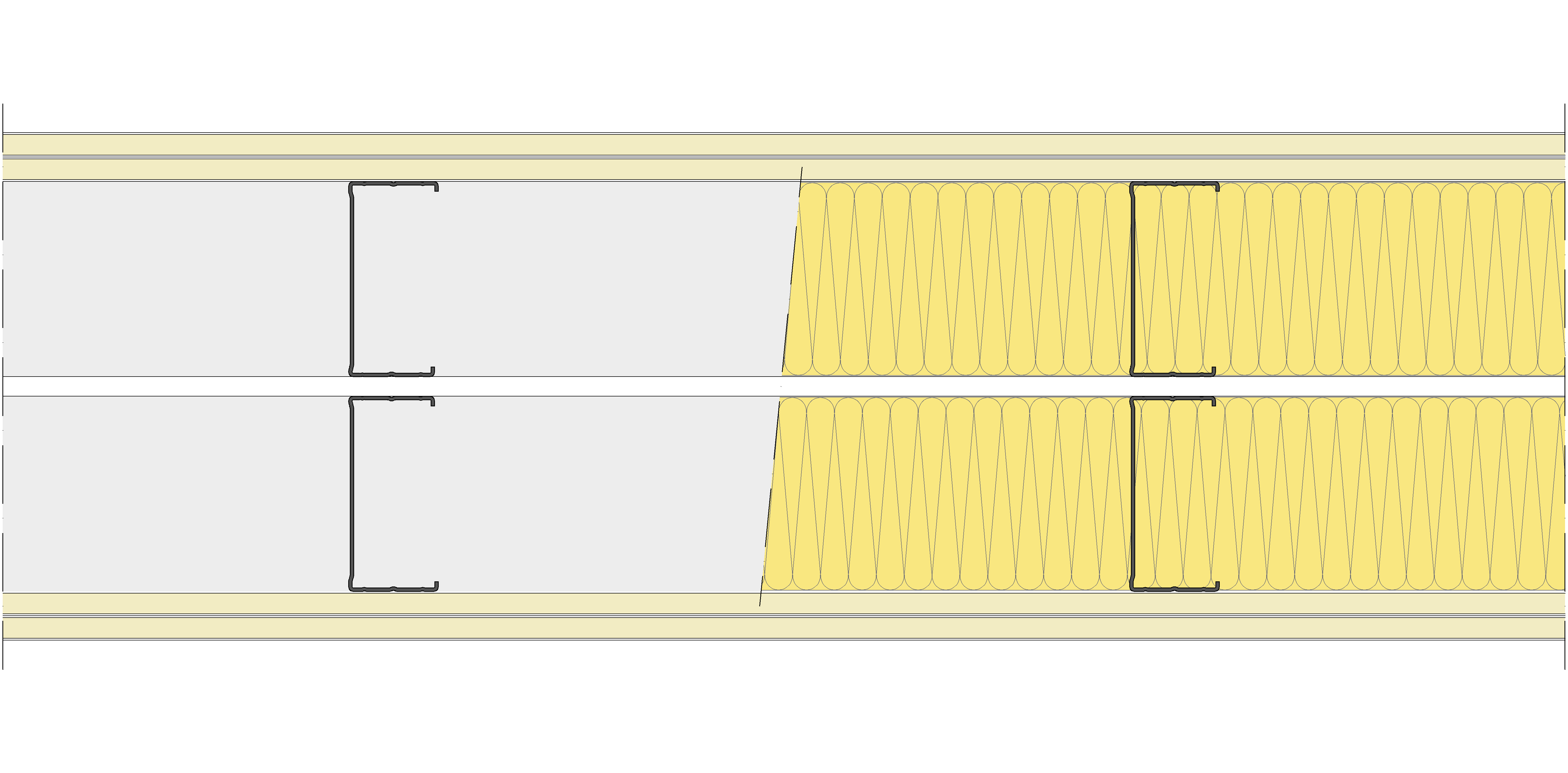 Tabique Pladur® 260/400 (100-45+e+100-45) 4N 2MW Libre