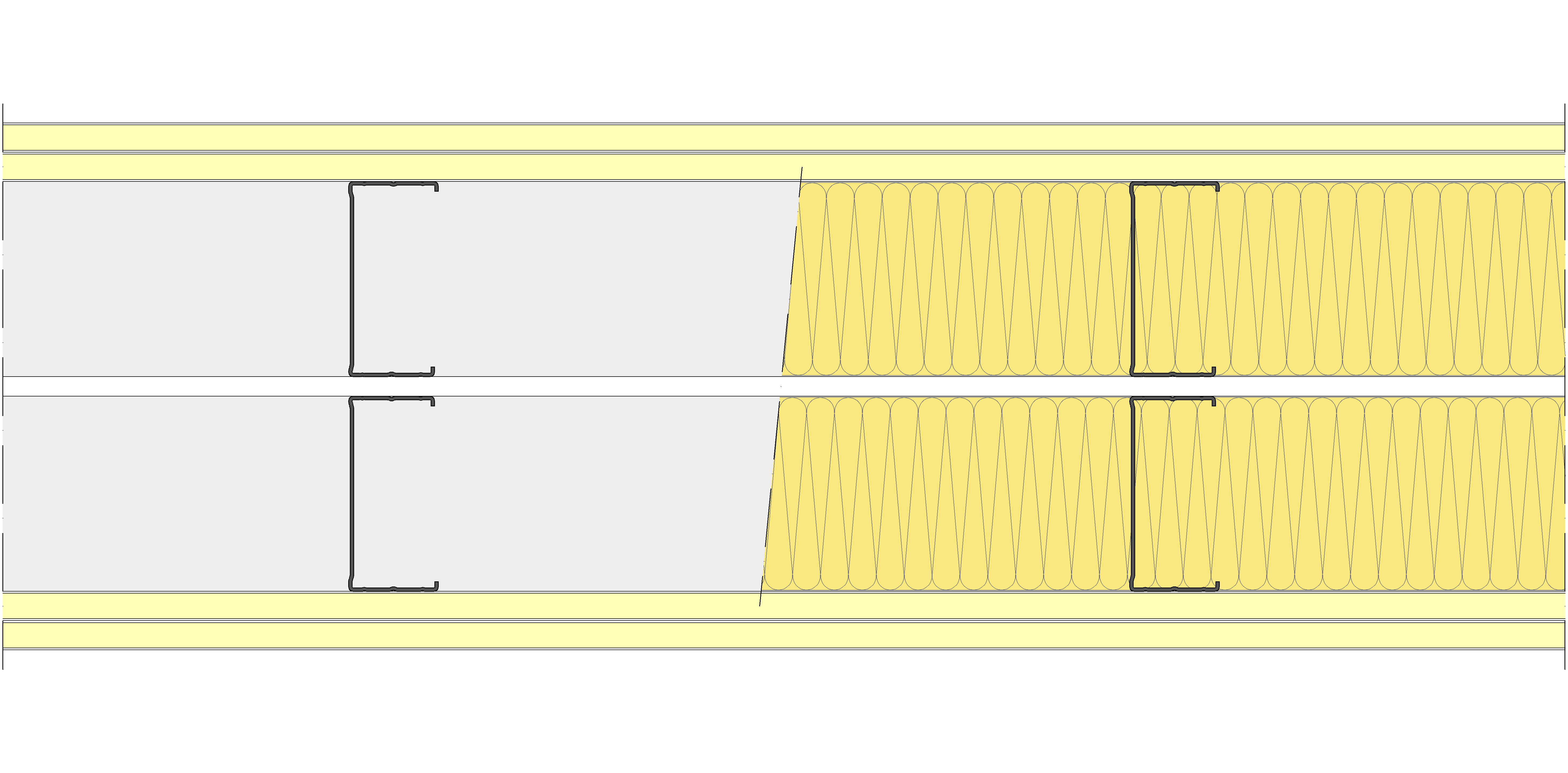 Tabique Pladur® 260/400 (100-45+e+100-45) 4I 2MW Libre