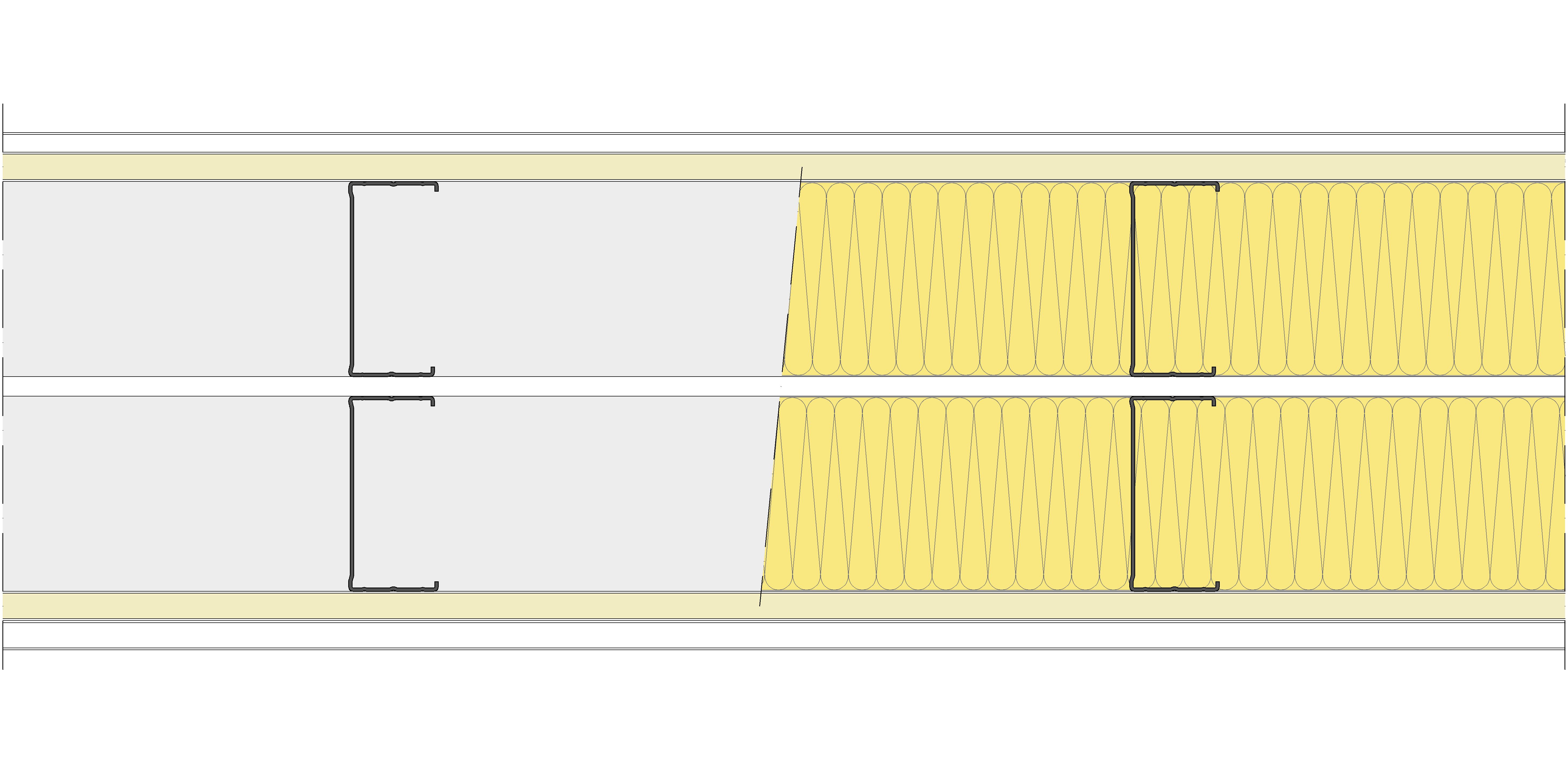 Tabique Pladur® 260/400 (100-45+e+100-45) 1N A1-2N-1N A1 2MW Libre