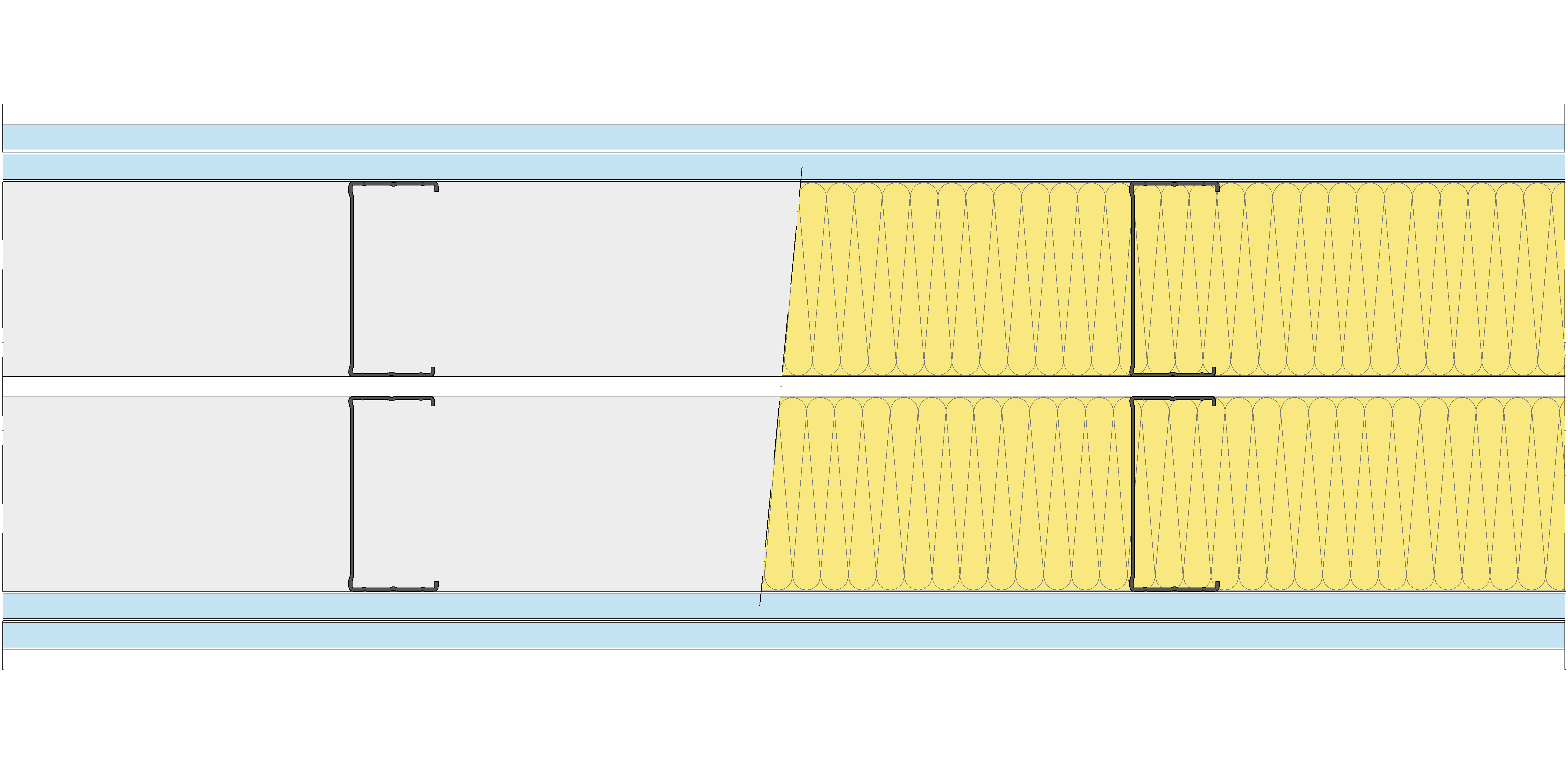 Tabique Pladur® 260/400 (100-45+e+100-45) 4OMNIA 2MW Libre