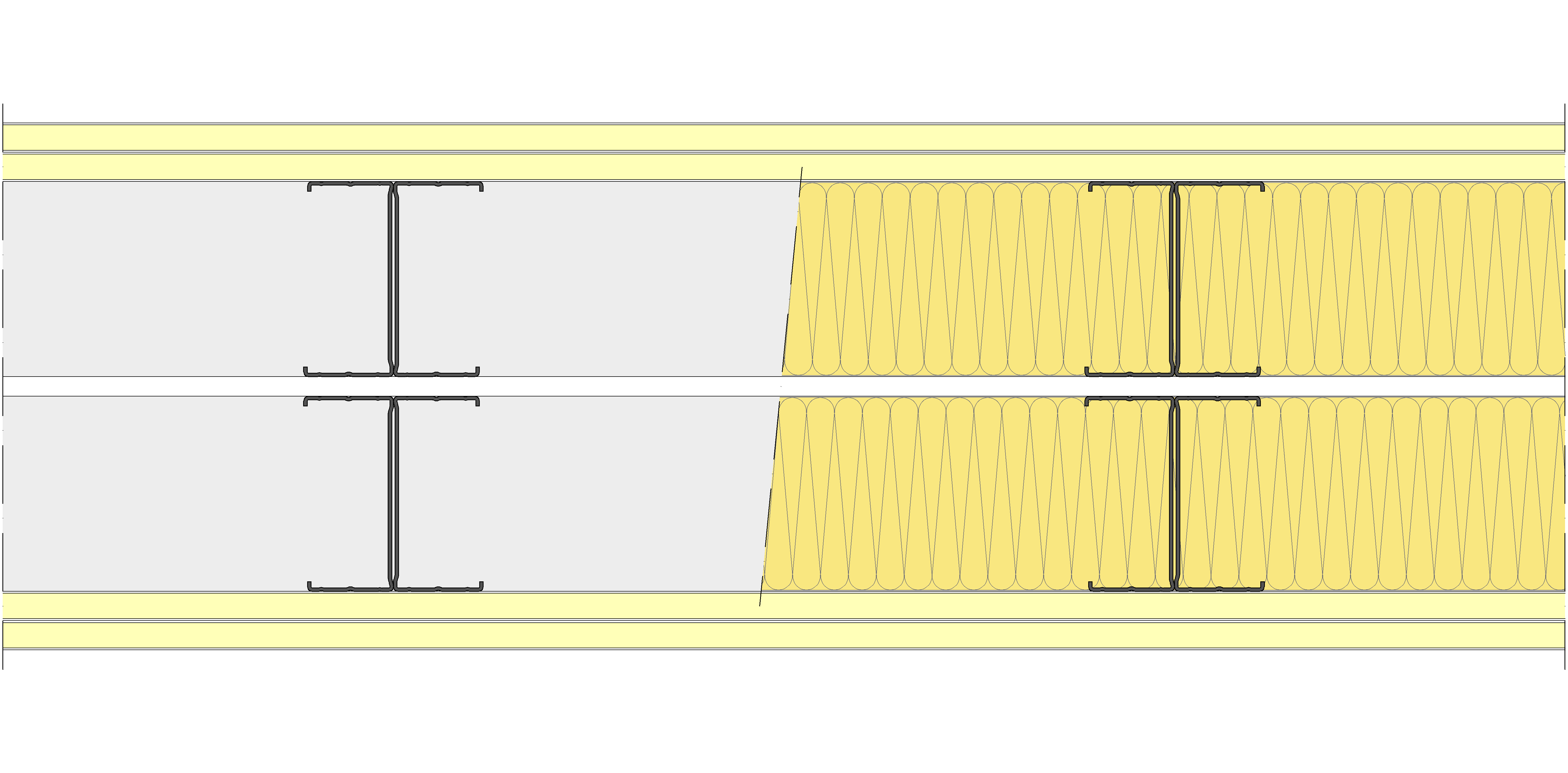 Tabique Pladur® 260/400 (100-45H+e+100-45H) 4I 2MW Libre