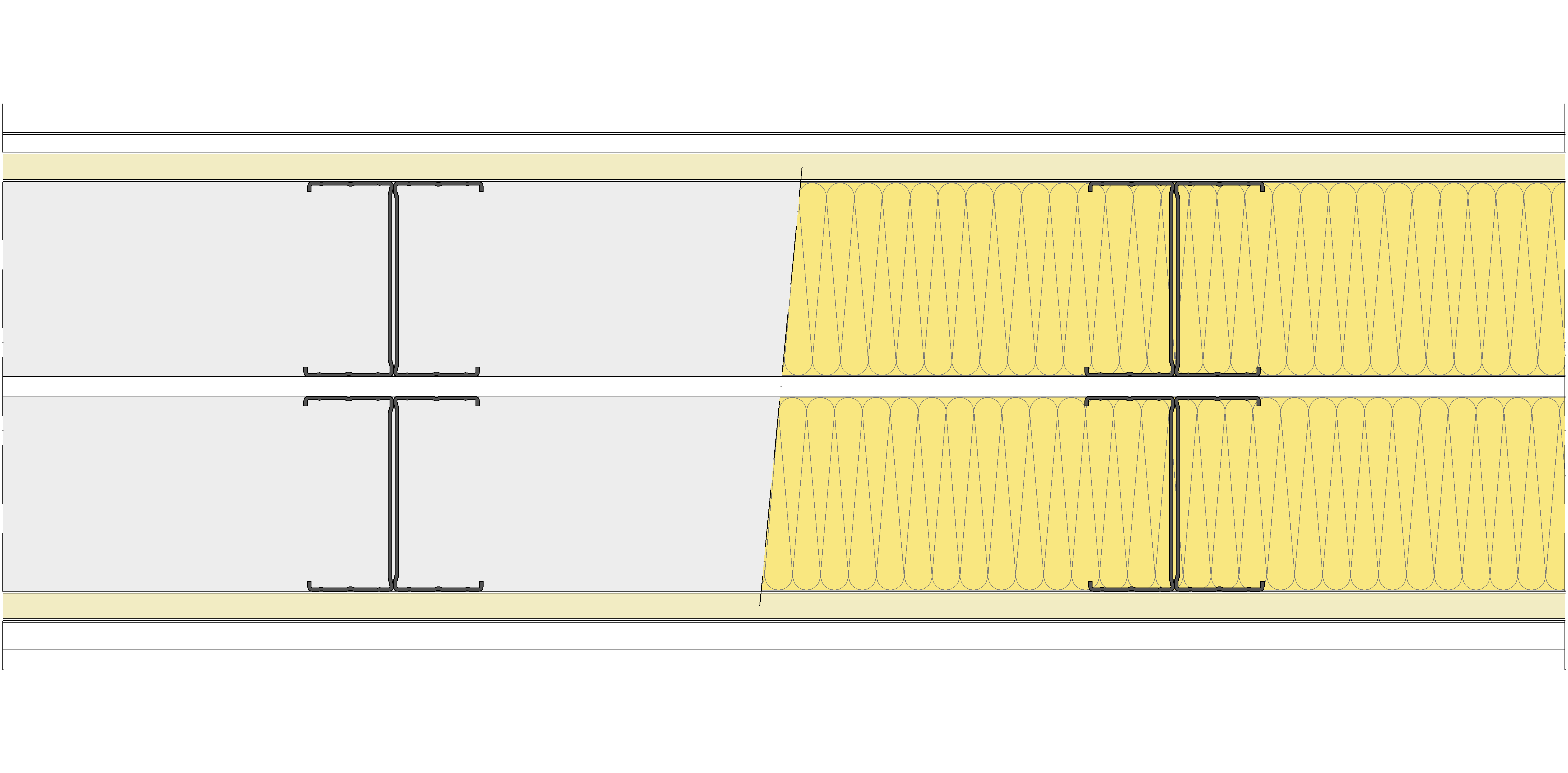 Tabique Pladur® 260/400 (100-45H+e+100-45H) 1N A1-2N-1N A1 2MW Libre