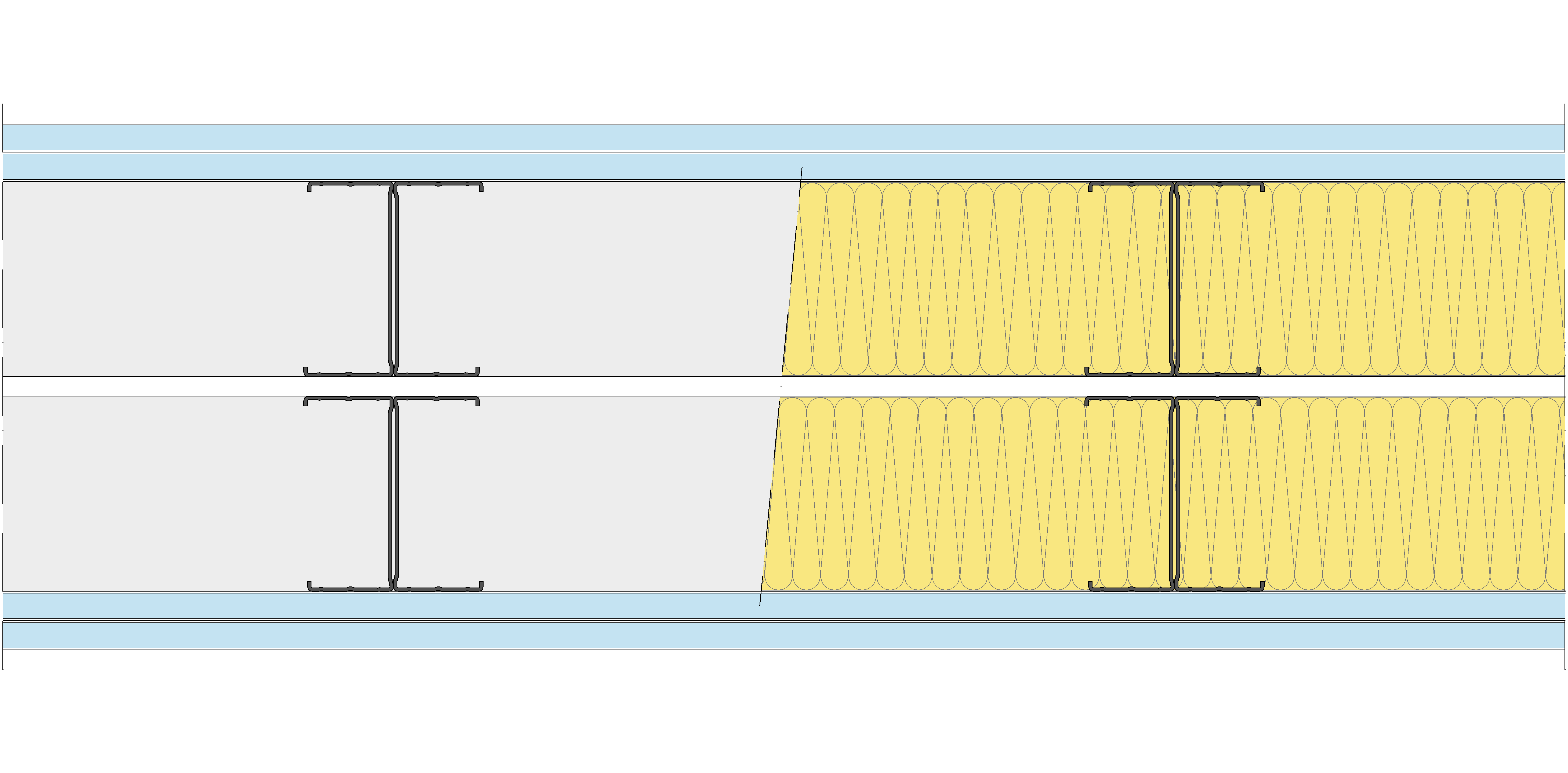 Tabique Pladur® 260/400 (100-45H+e+100-45H) 4OMNIA 2MW Libre