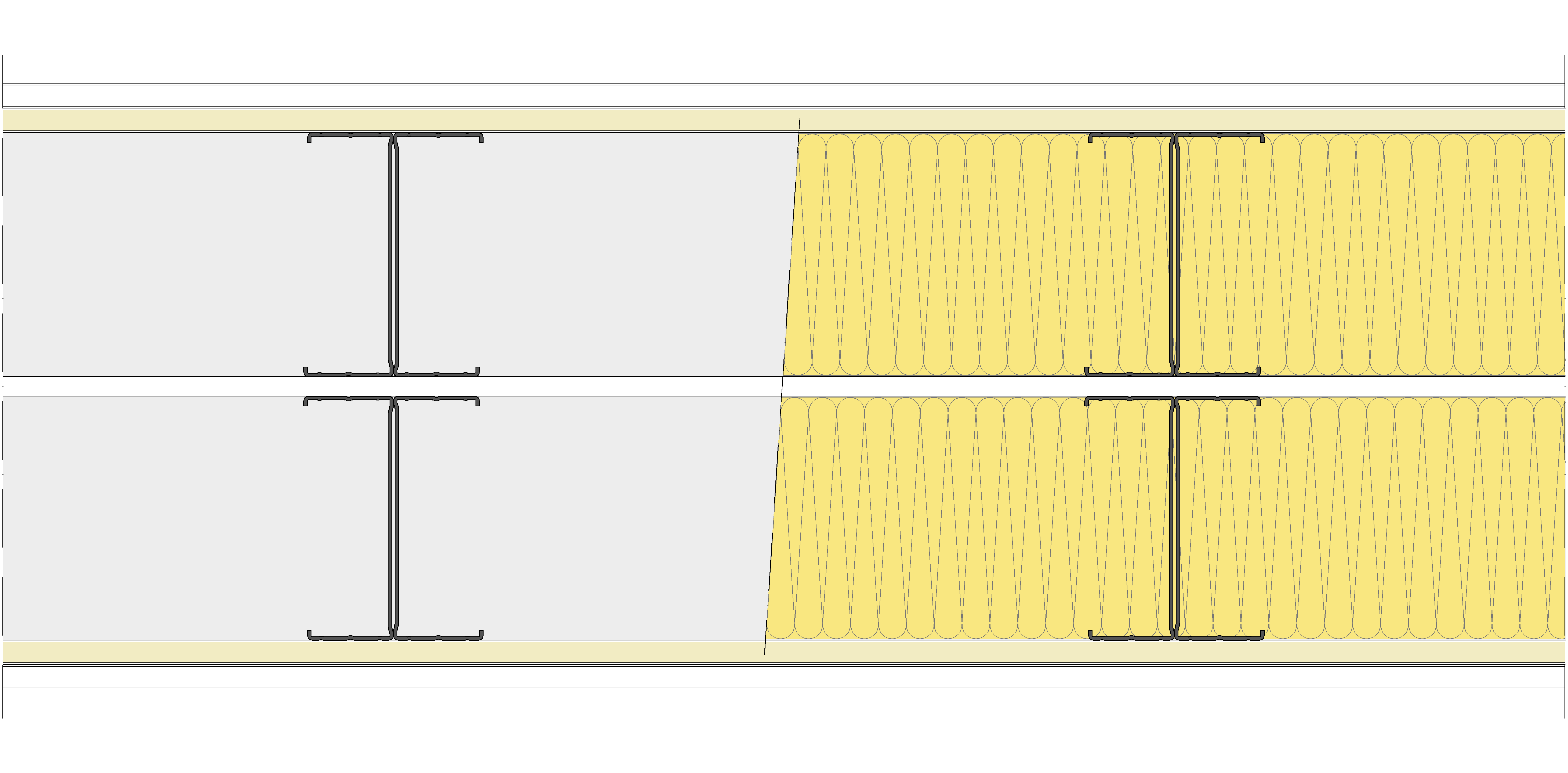 Tabique Pladur® 300/400 (125-45H+e+125-45H) 1N A1-2N-1N A1 2MW Libre