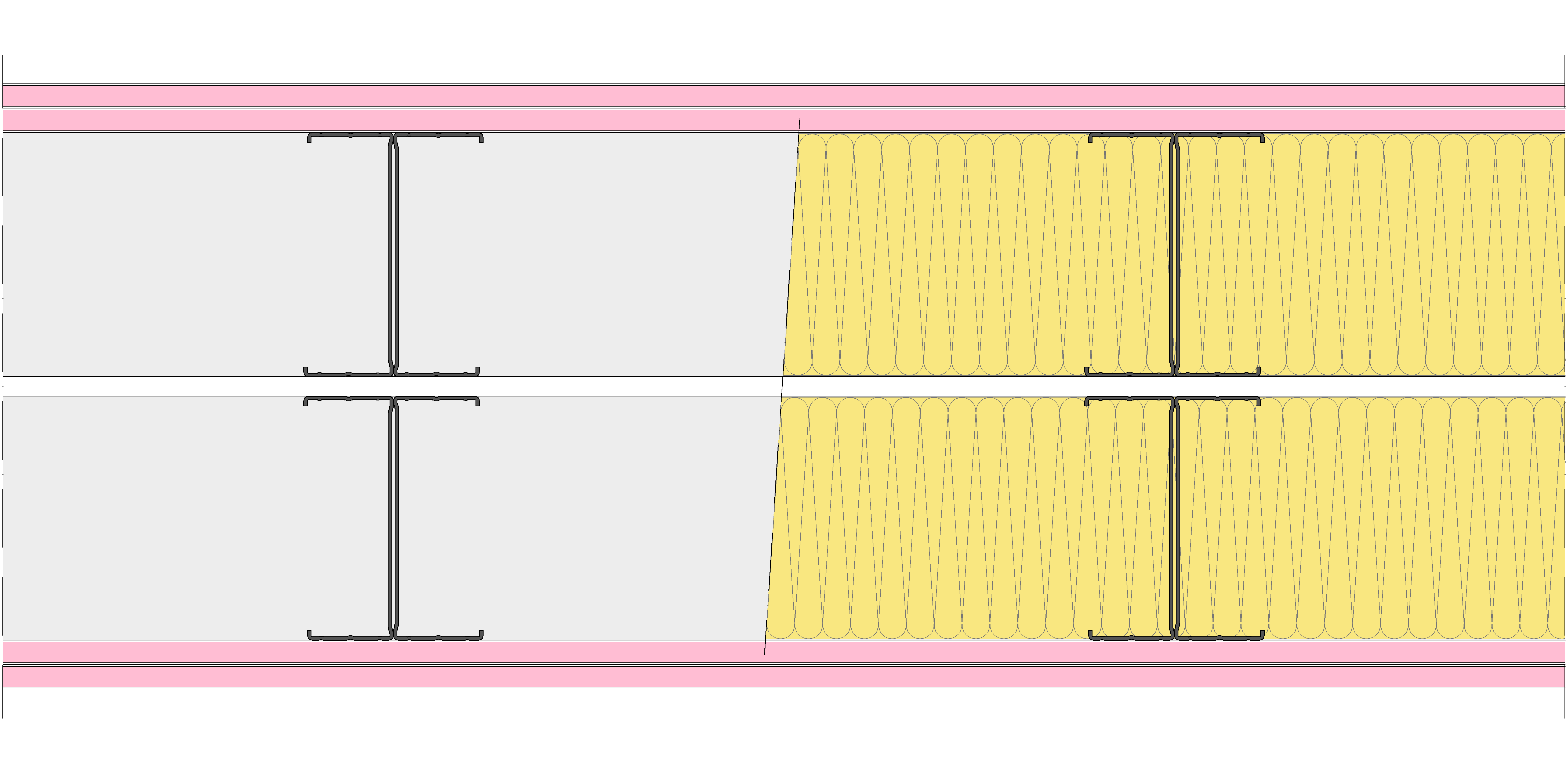 Tabique Pladur® 300/400 (125-45H+e+125-45H) 4F 2MW Libre