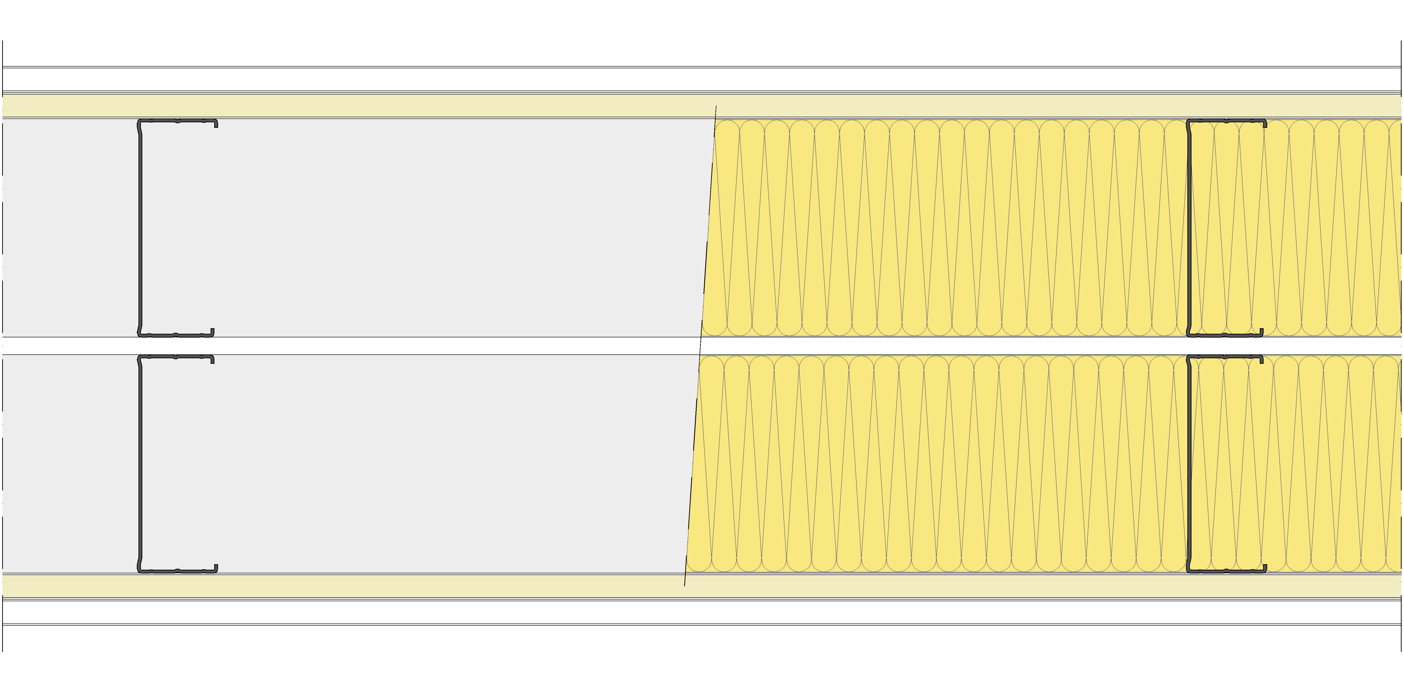 Tabique Pladur® 310/600 (125-45+e+125-45) 1N A1-2N-1N A1 2MW Libre