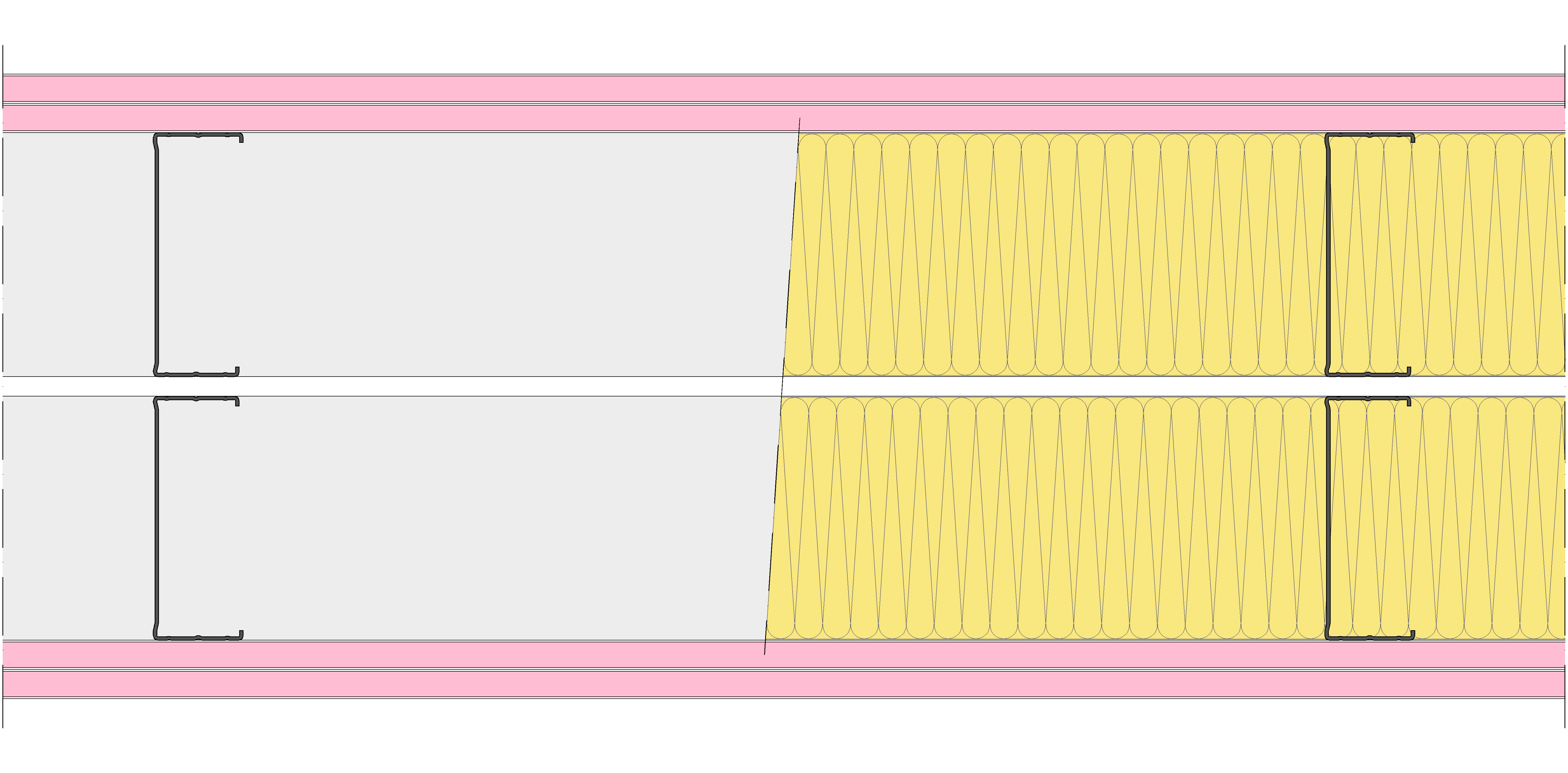 Tabique Pladur® 310/600 (125-45+e+125-45) 4F 2MW Libre