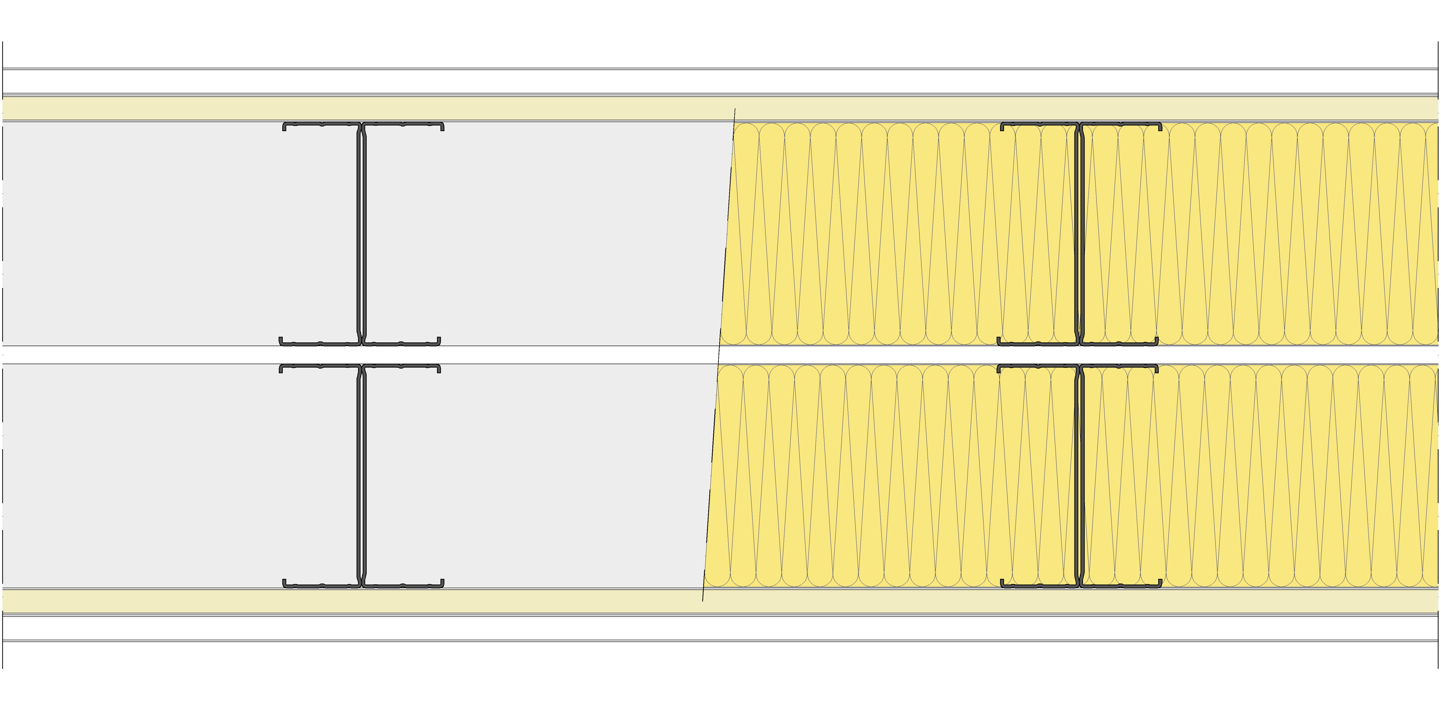 Tabique Pladur® 310/400 (125-45H+e+125-45H) 1N A1-2N-1N A1 2MW Libre