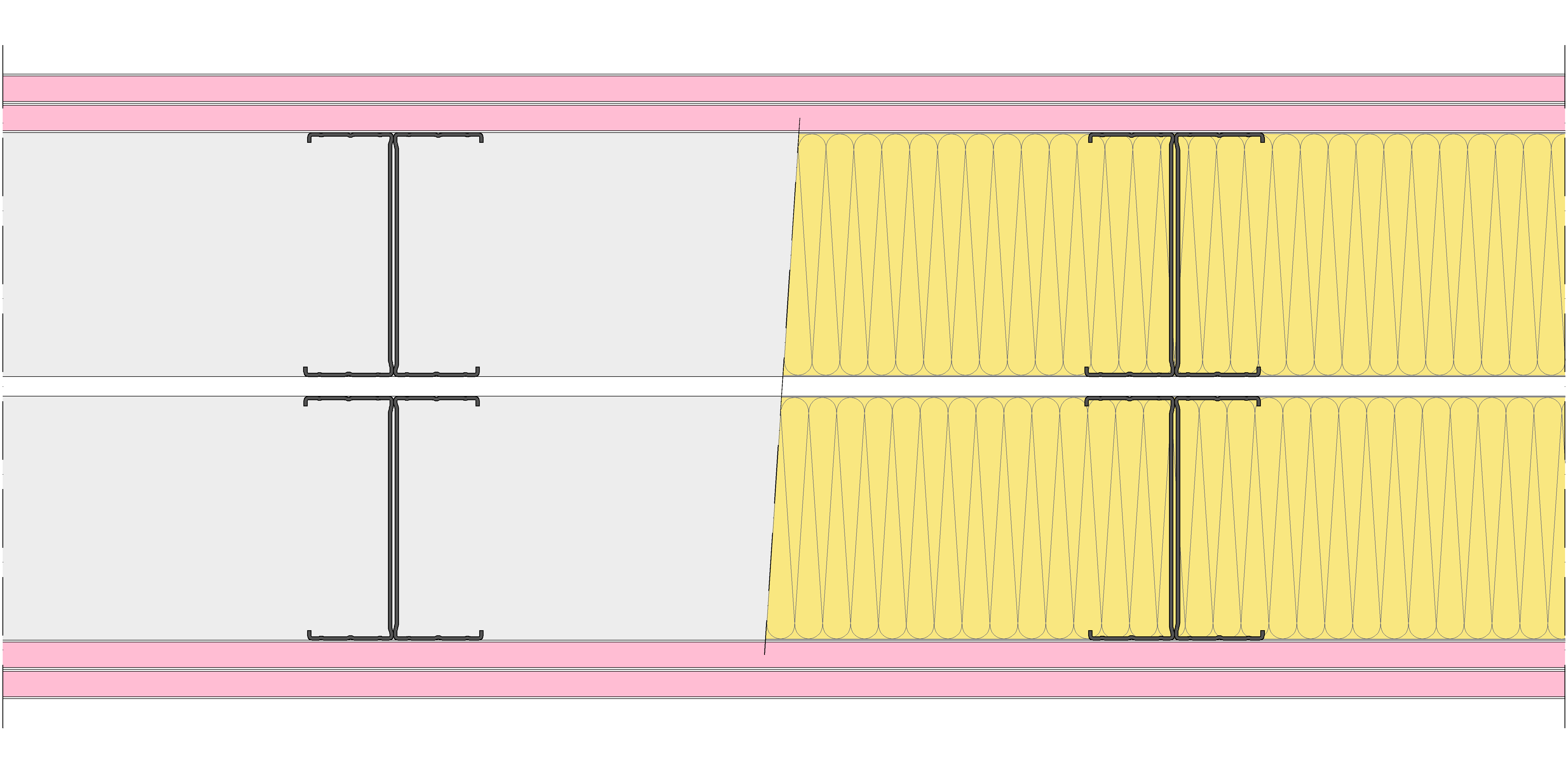 Tabique Pladur® 310/400 (125-45H+e+125-45H) 4F 2MW Libre