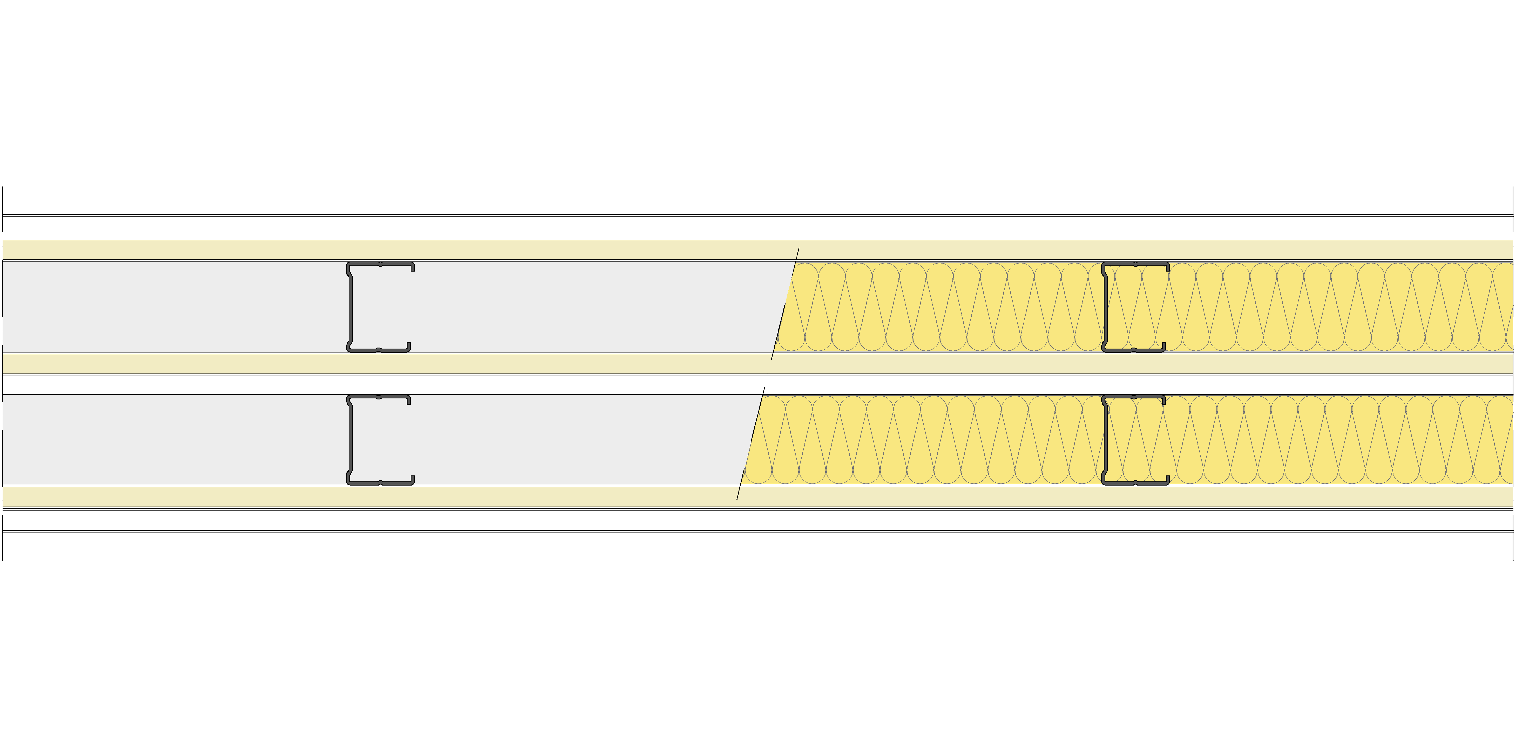 Tabique Pladur® 158,5/400 (48-35+12,5+e+48-35) 1N A1-3N-1N A1 2MW Libre