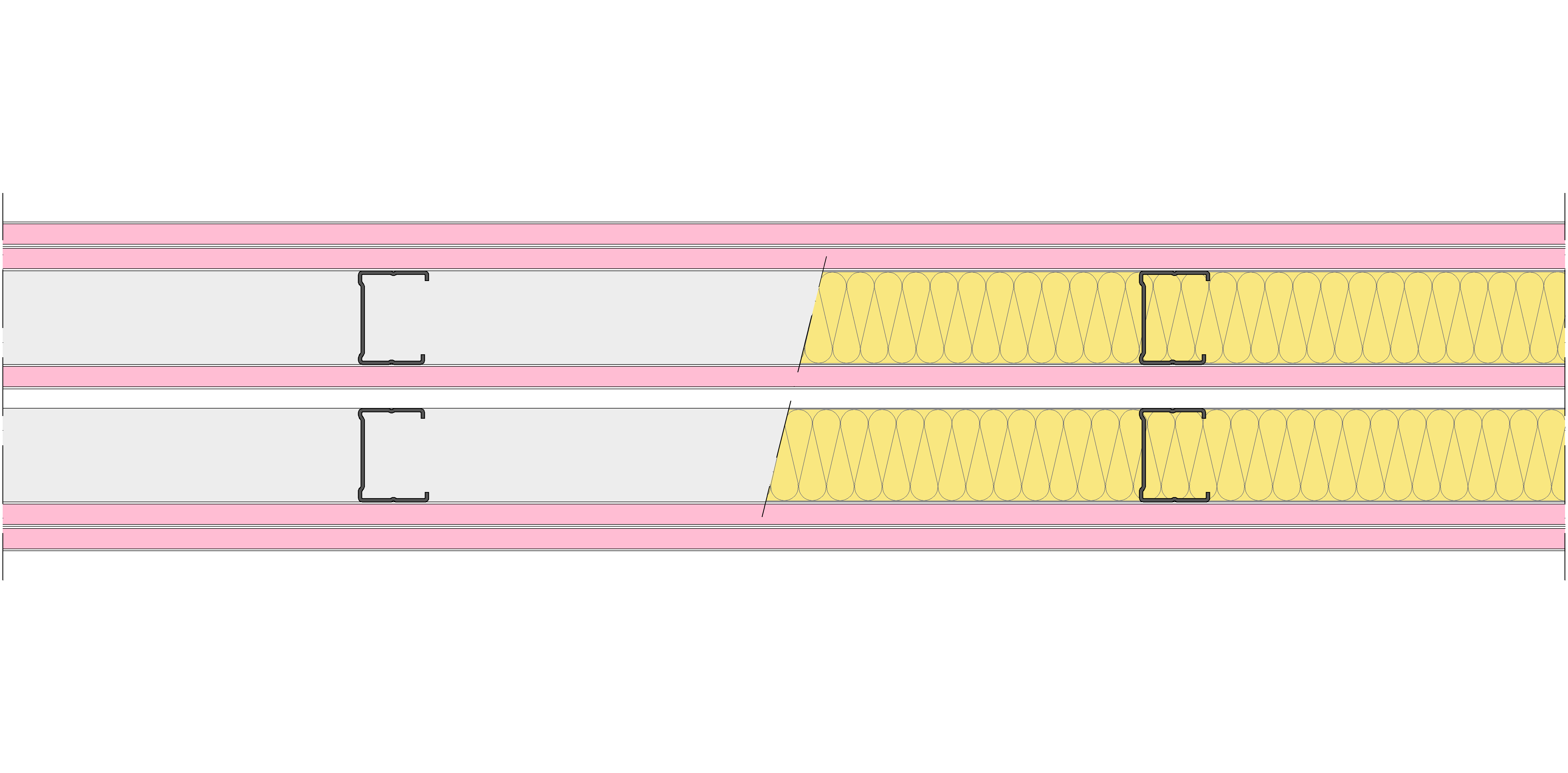 Tabique Pladur® 158,5/400 (48-35+12,5+e+48-35) 5F 2MW Libre