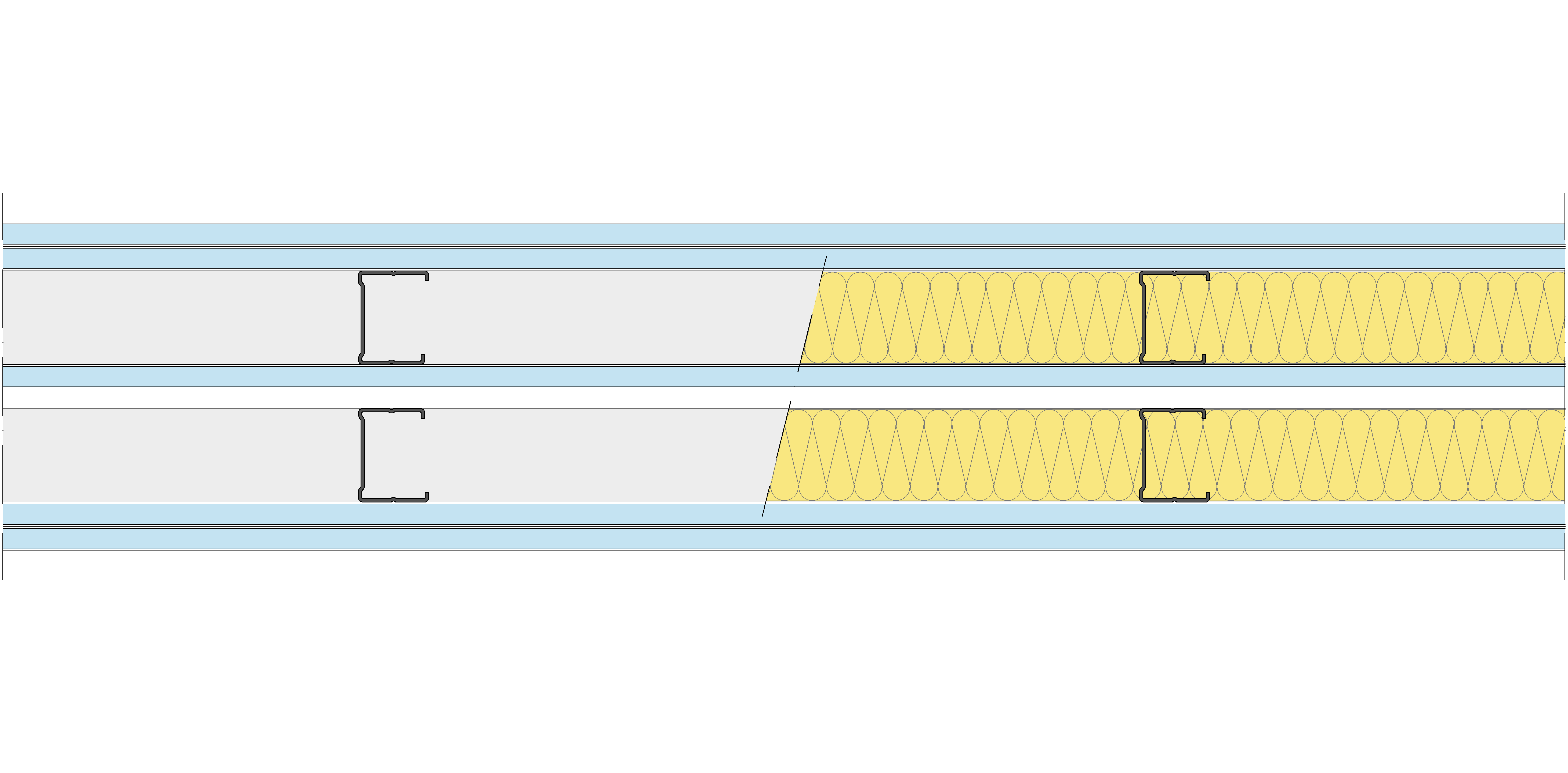 Tabique Pladur® 158,5/400 (48-35+12,5+e+48-35) 5OMNIA 2MW Libre
