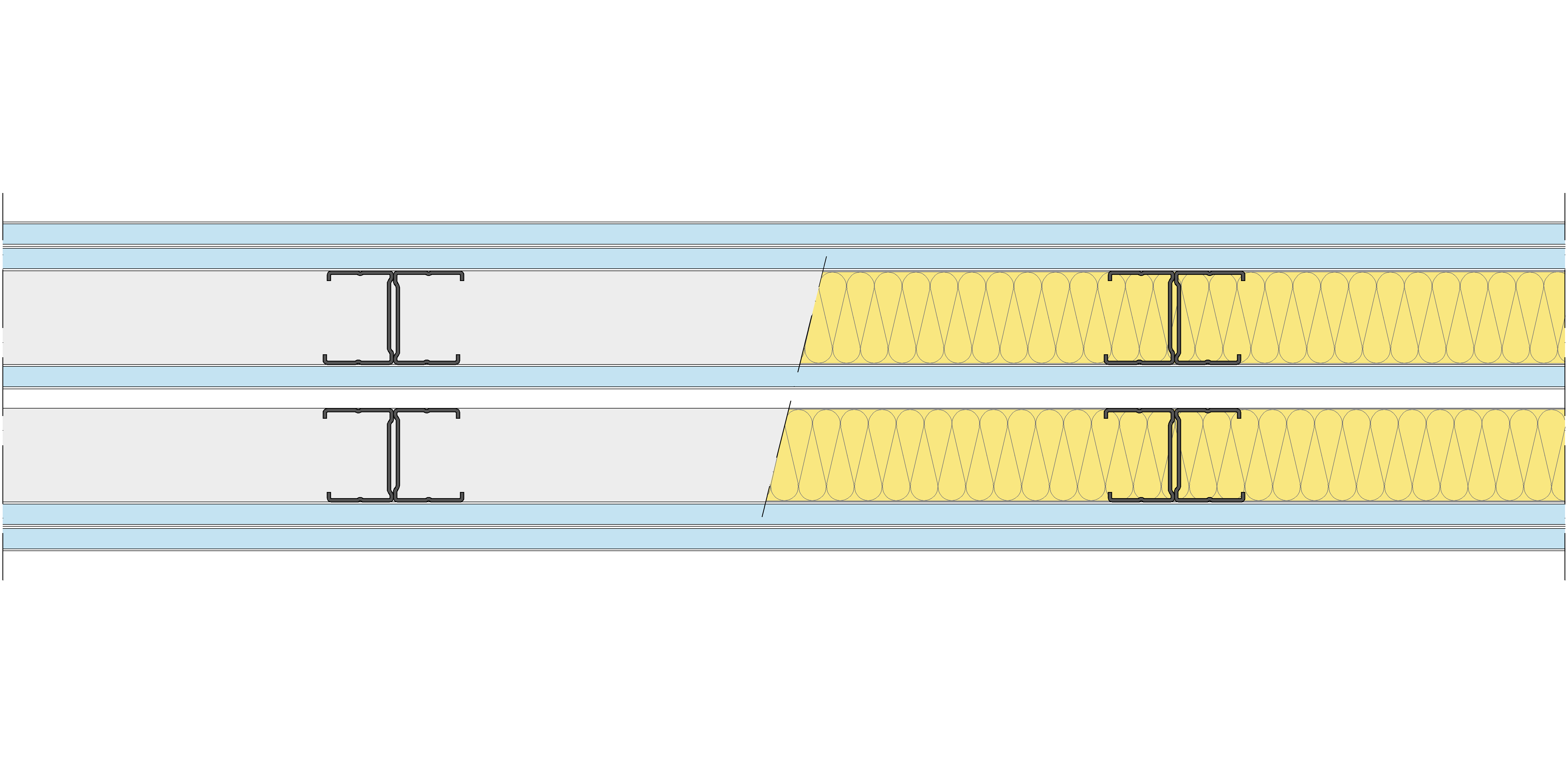 Tabique Pladur® 158,5/400 (48-35H+12,5+e+48-35H) 5OMNIA 2MW Libre