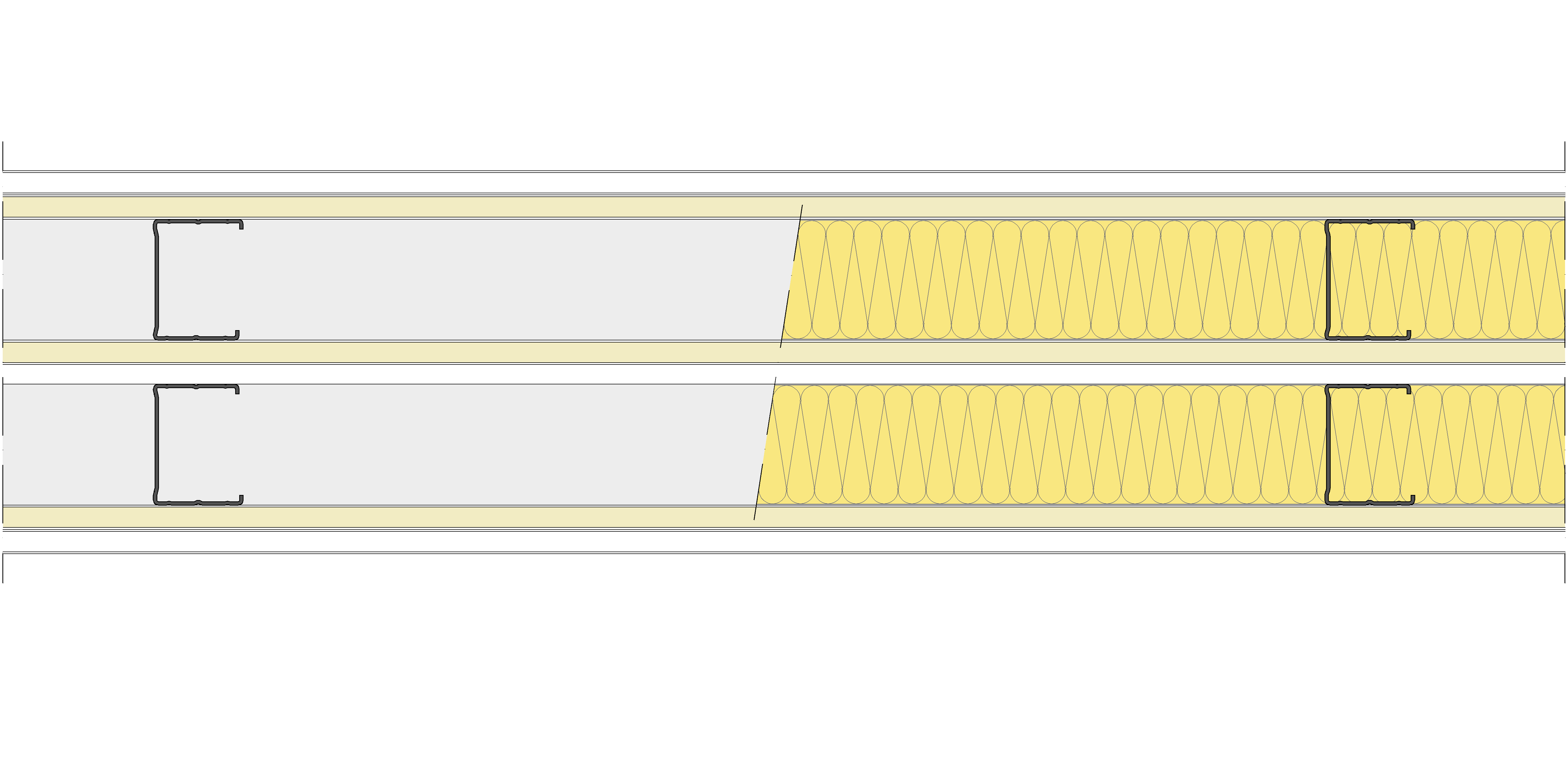 Tabique Pladur® 186,5/600 (62-45+12,5+e+62-45) 1N A1-3N-1N A1 2MW Libre