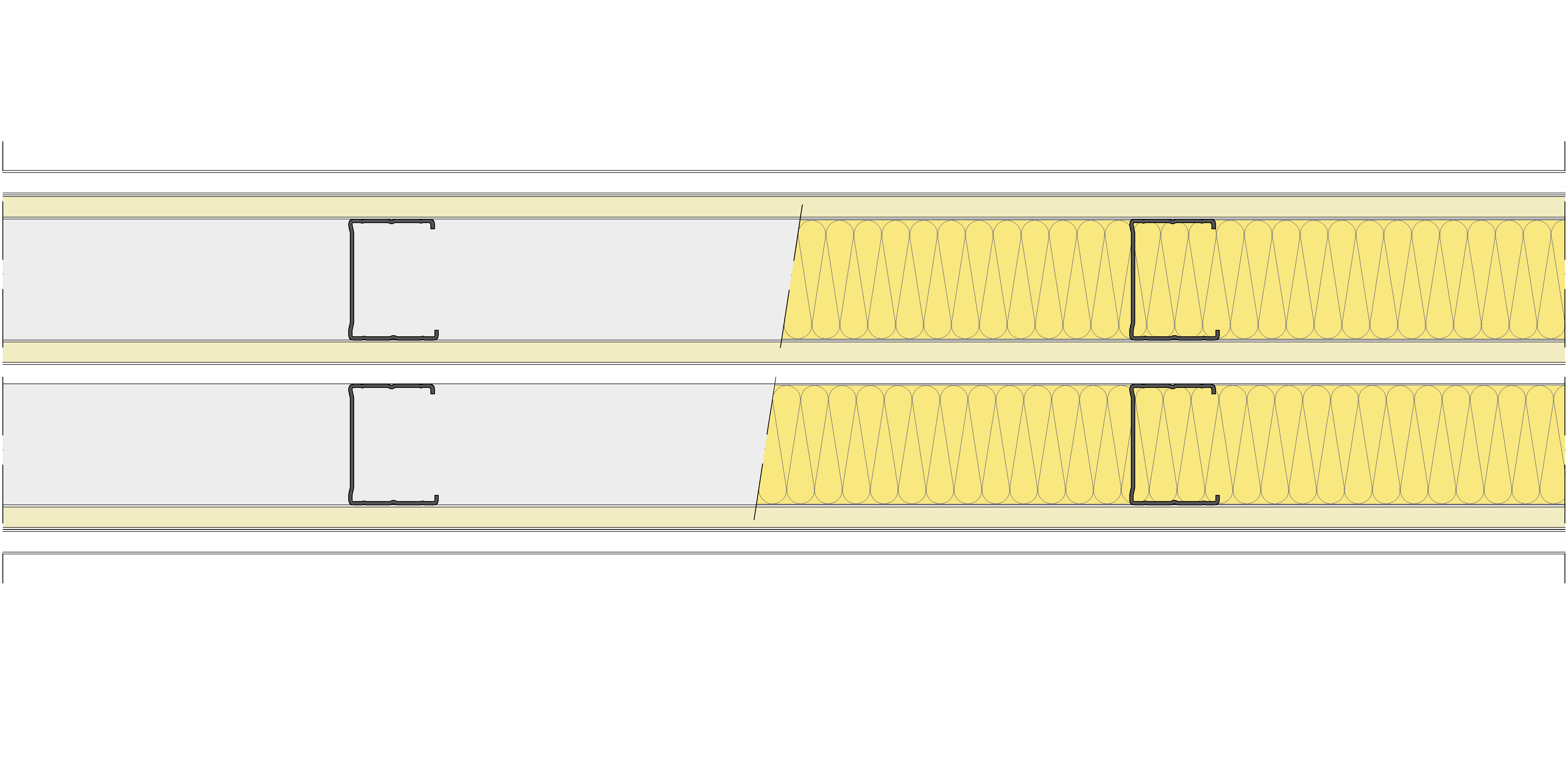 Tabique Pladur® 186,5/400 (62-45+12,5+e+62-45) 1N A1-3N-1N A1 2MW Libre