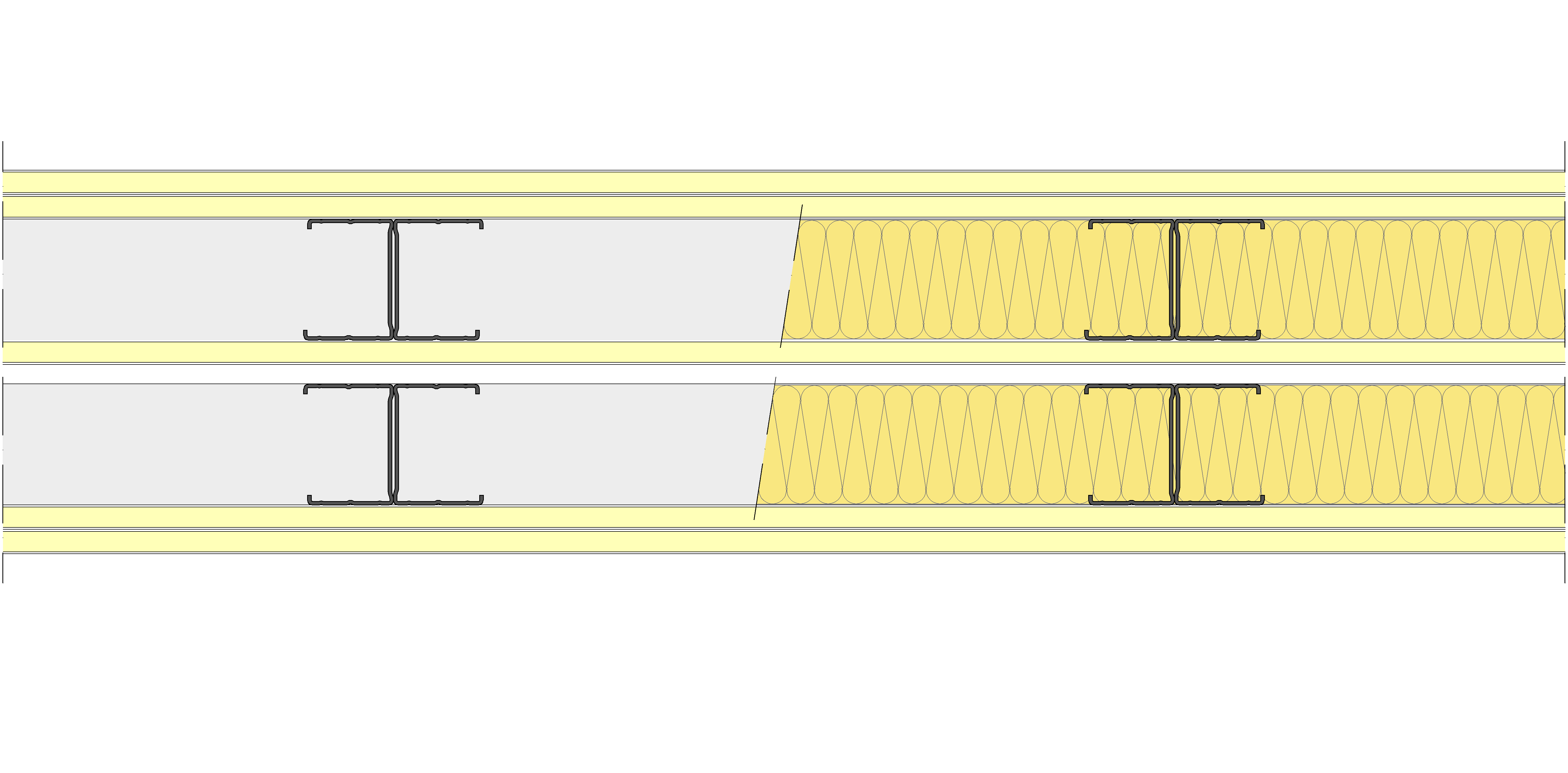 Tabique Pladur® 186,5/400 (62-45H+12,5+e+62-45H) 5I 2MW Libre