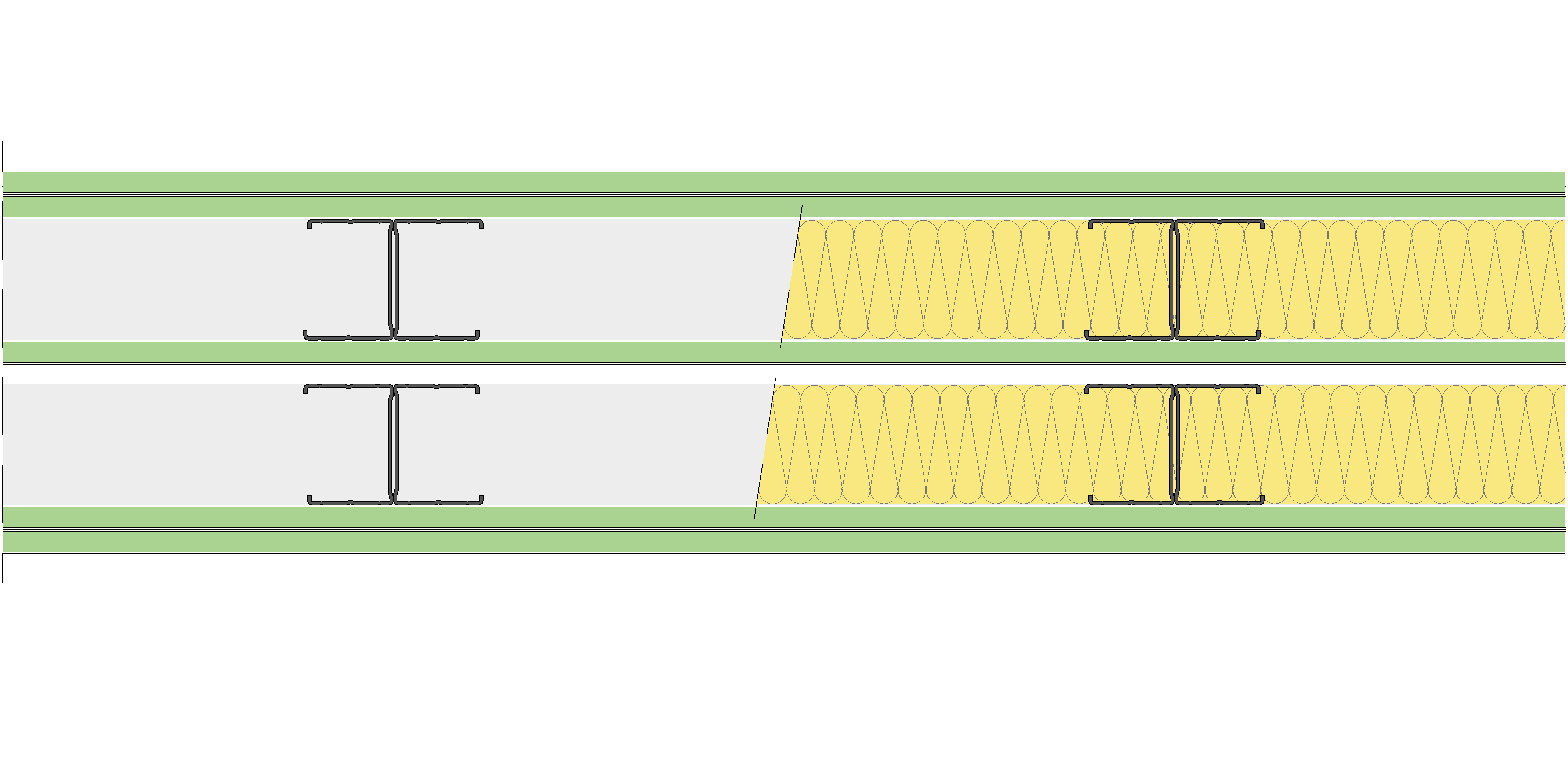 Tabique Pladur® 186,5/400 (62-45H+12,5+e+62-45H) 5H1 2MW Libre