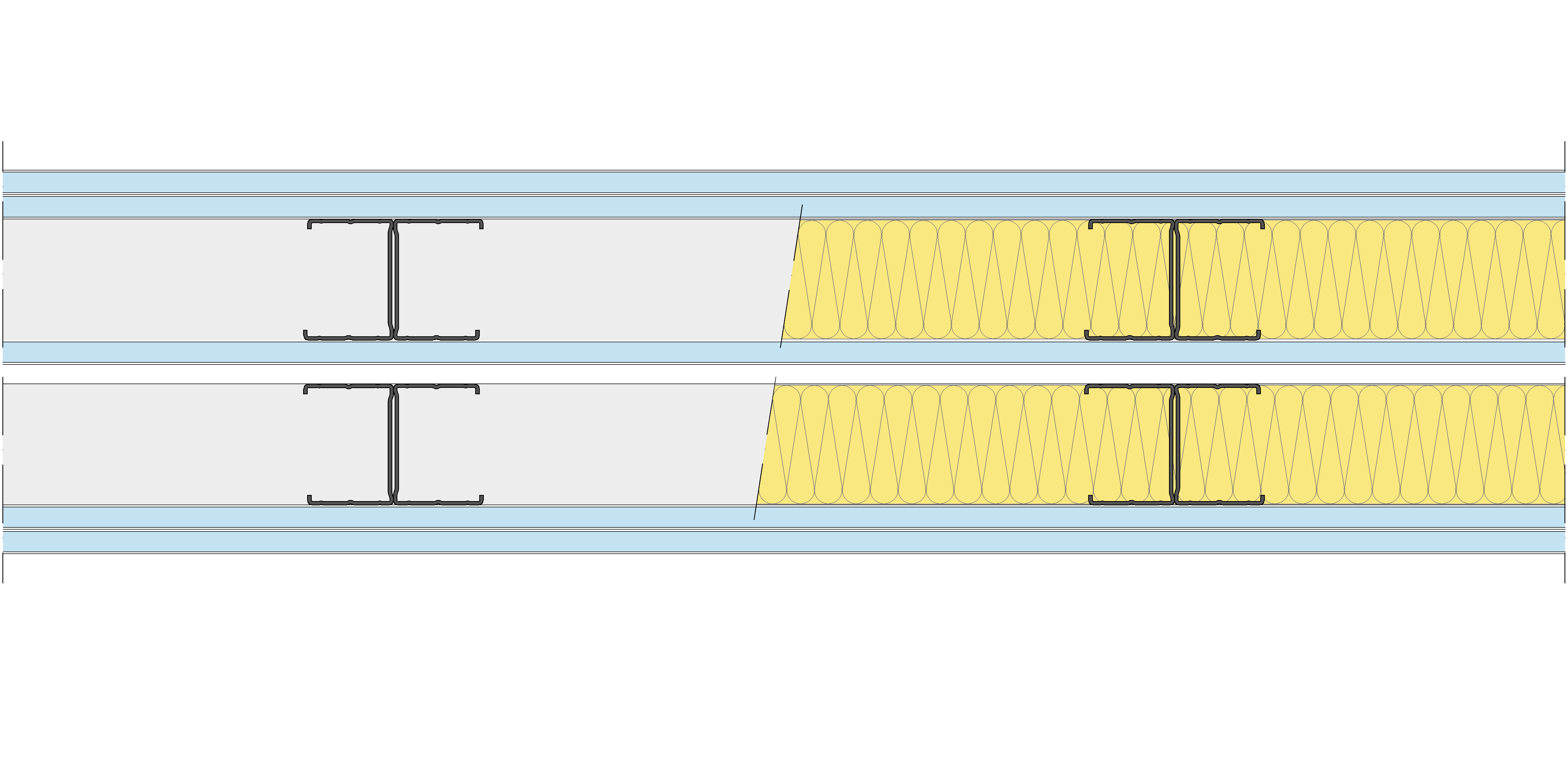 Tabique Pladur® 186,5/400 (62-45H+12,5+e+62-45H) 5OMNIA 2MW Libre