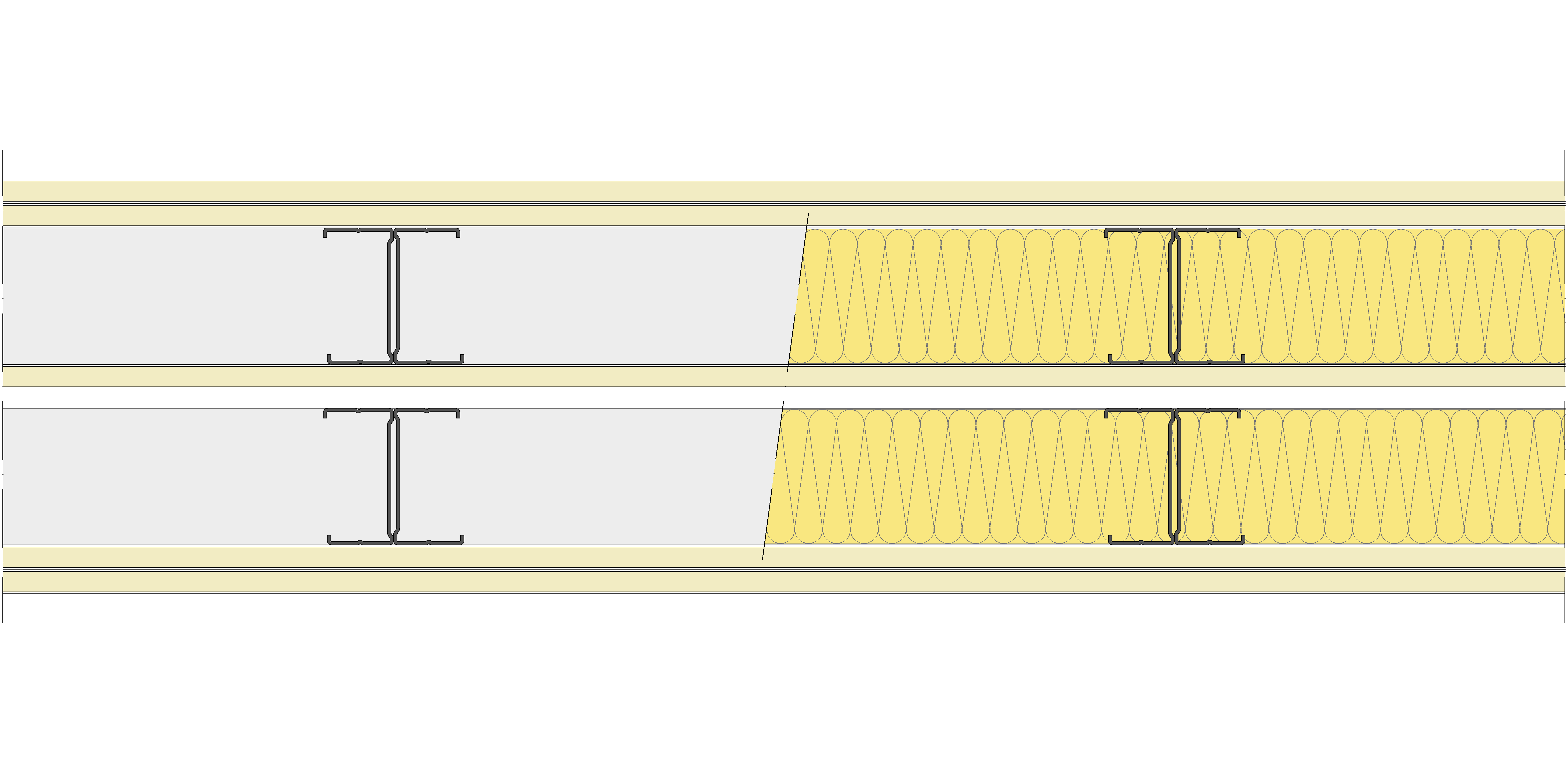 Tabique Pladur® 202,5/400 (70-35H+12,5+e+70-35H) 5N 2MW Libre