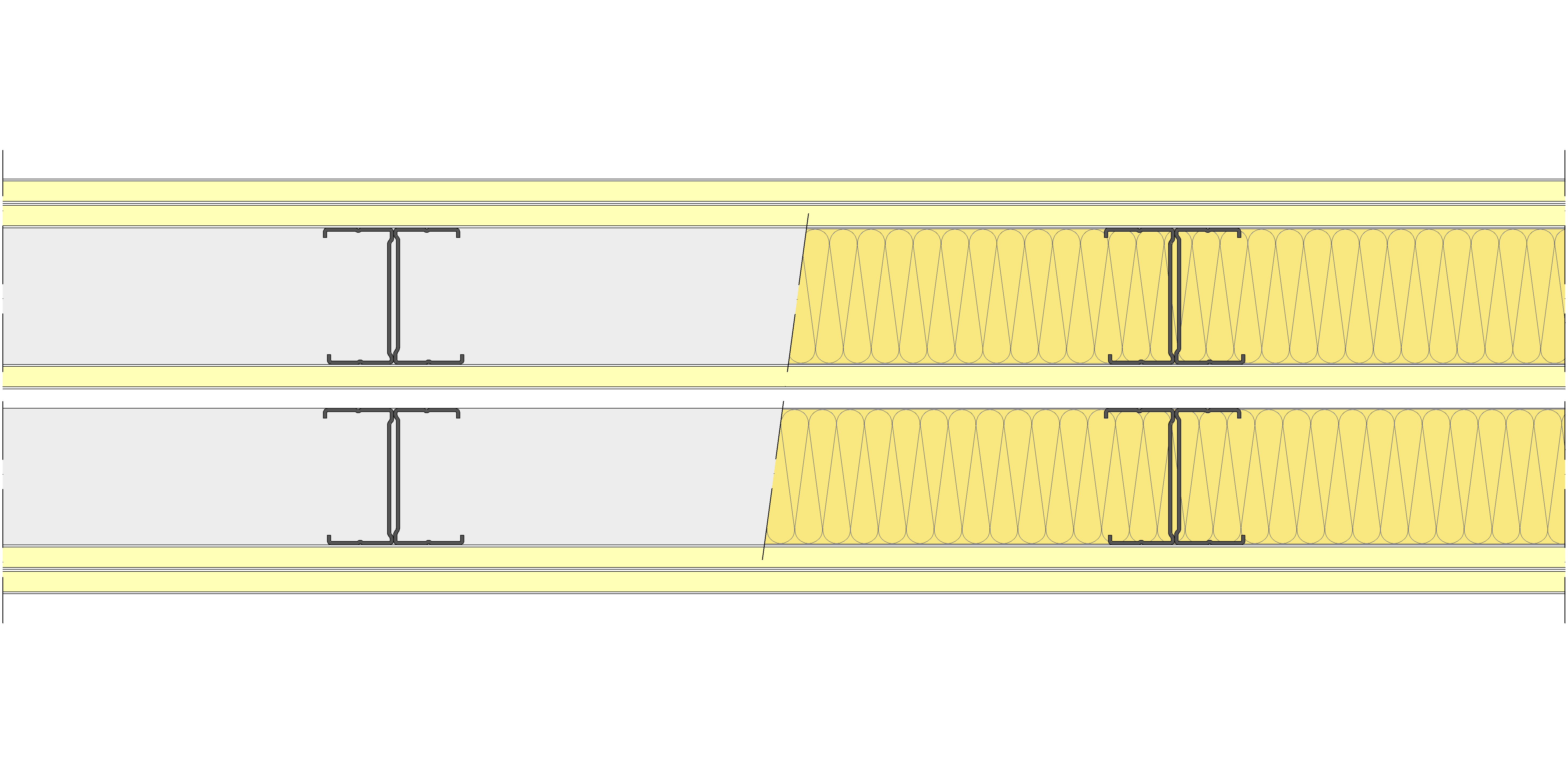Tabique Pladur® 202,5/400 (70-35H+12,5+e+70-35H) 5I 2MW Libre
