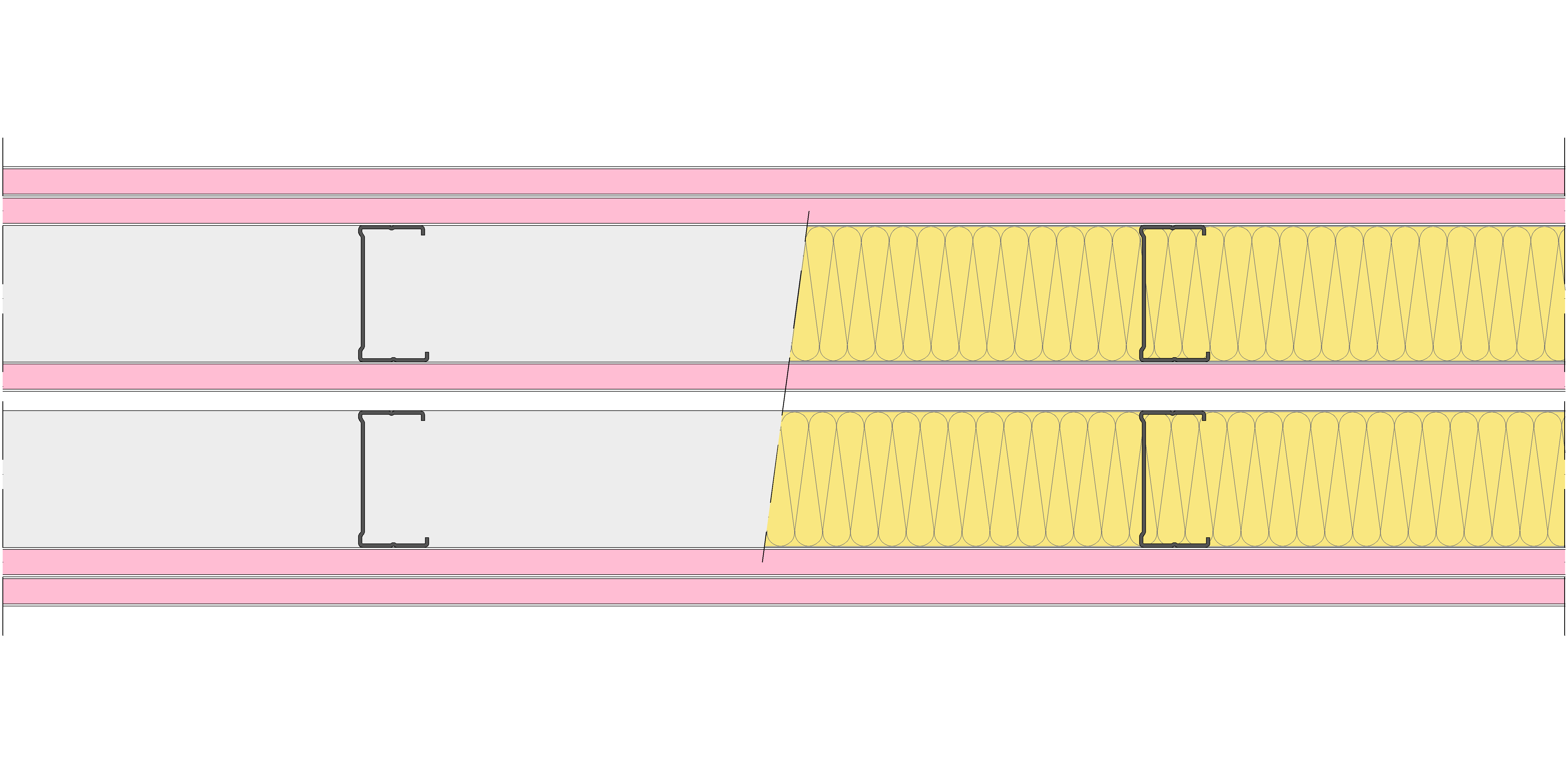 Tabique Pladur® 215/400 (70-35+15+e+70-35) 5F 2MW Libre