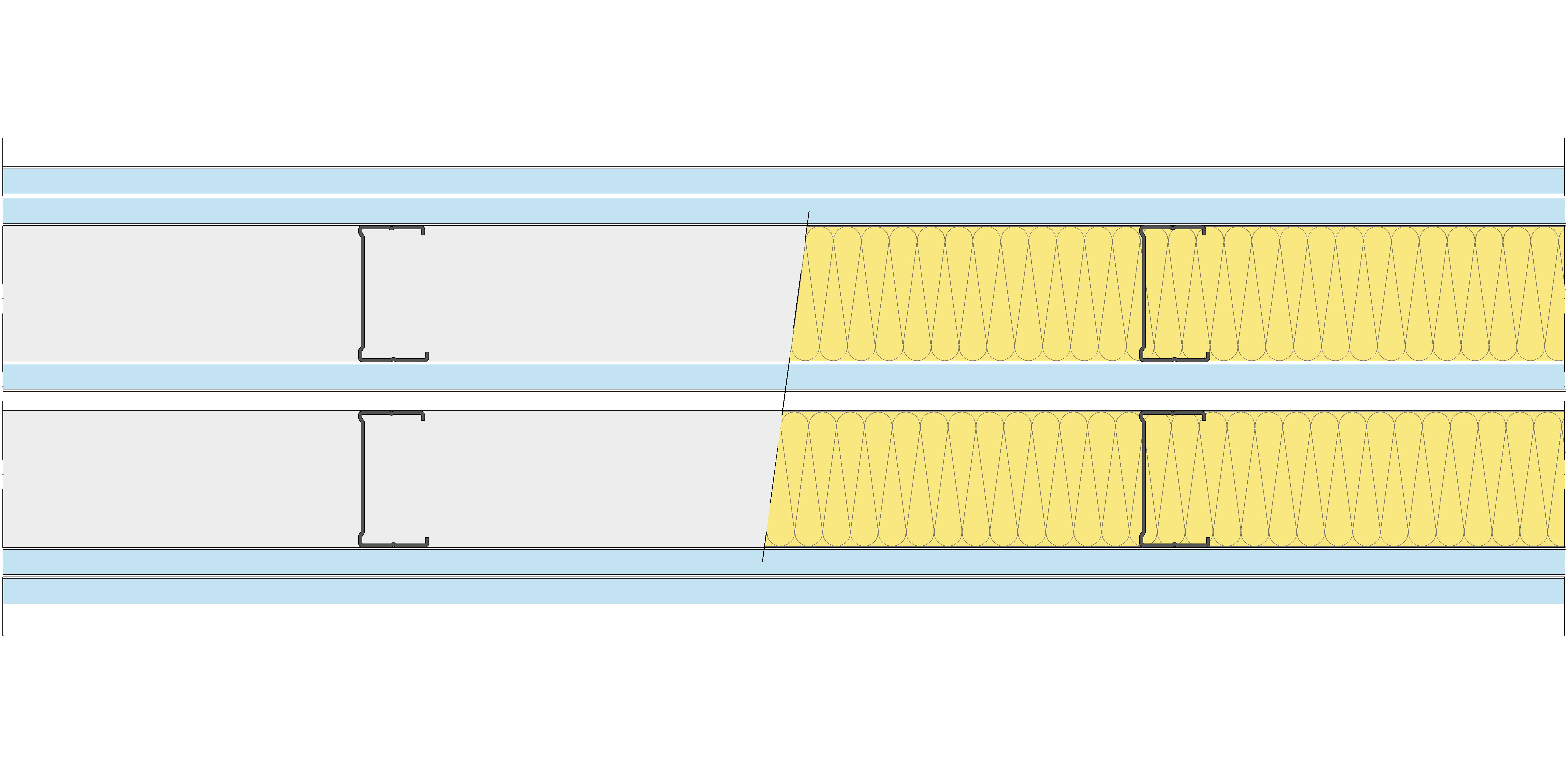 Tabique Pladur® 215/400 (70-35+15+e+70-35) 5OMNIA 2MW Libre