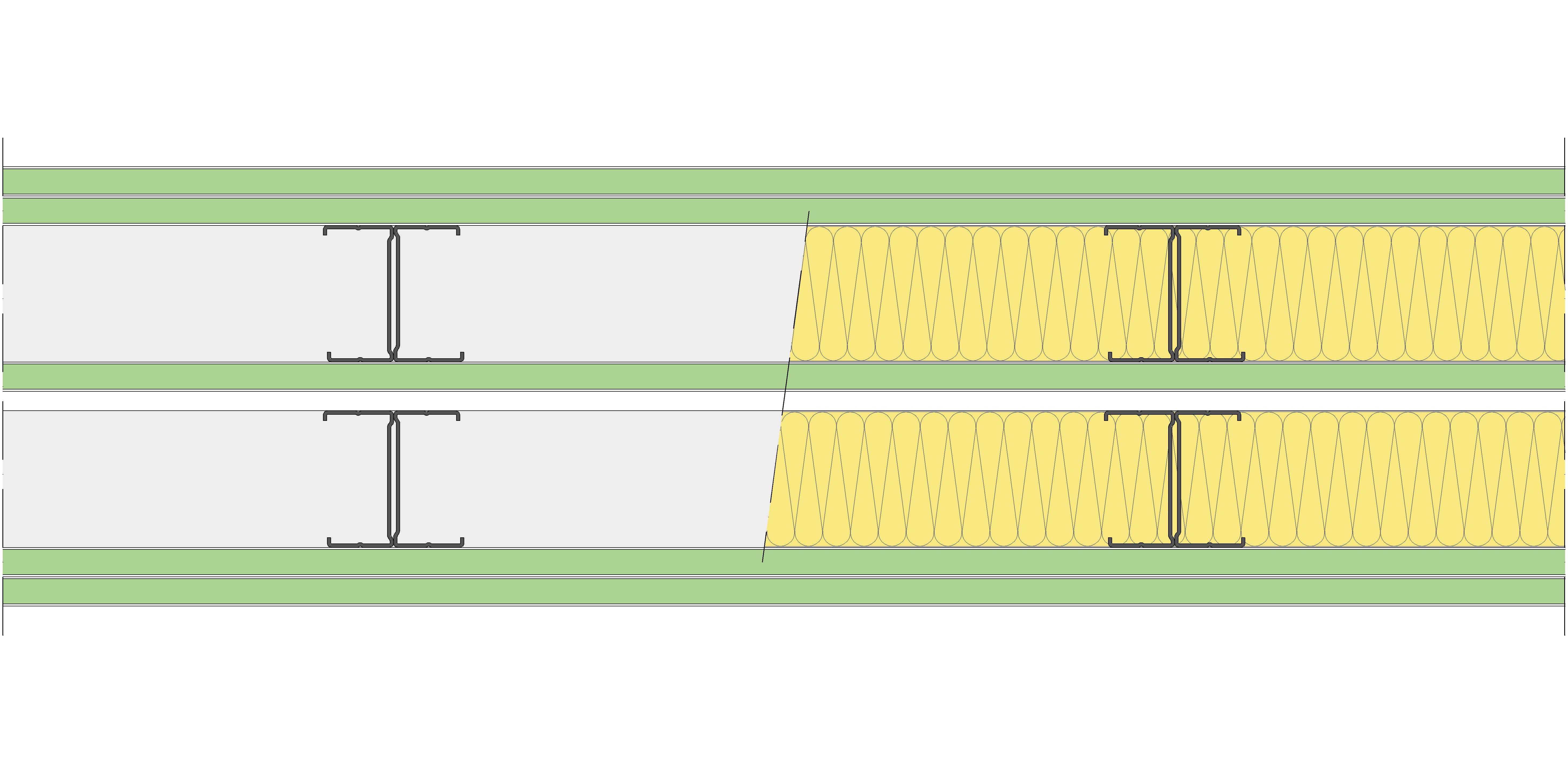 Tabique Pladur® 215/400 (70-35H+15+e+70-35H) 5H1 2MW Libre