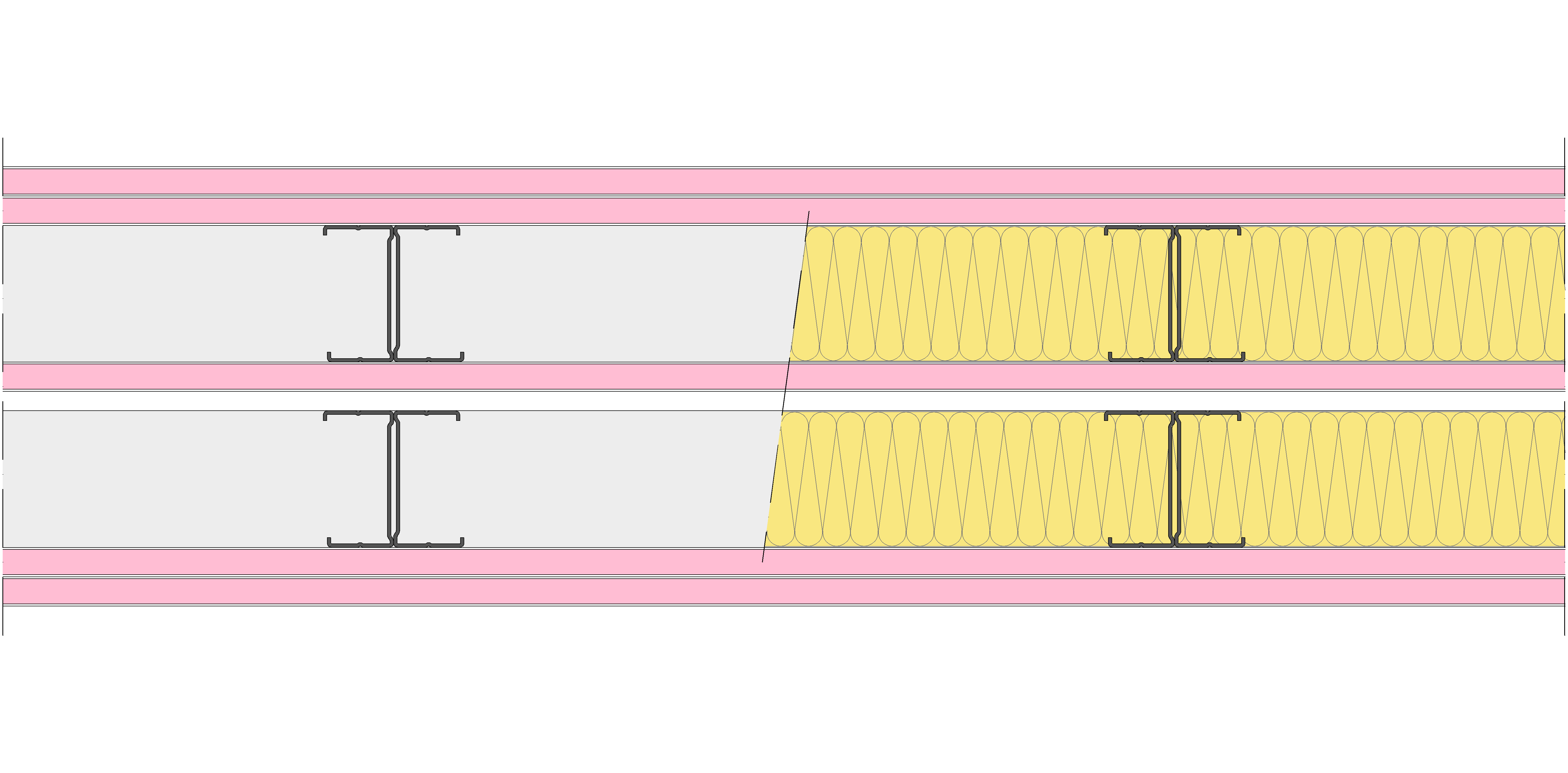 Tabique Pladur® 215/400 (70-35H+15+e+70-35H) 5F 2MW Libre