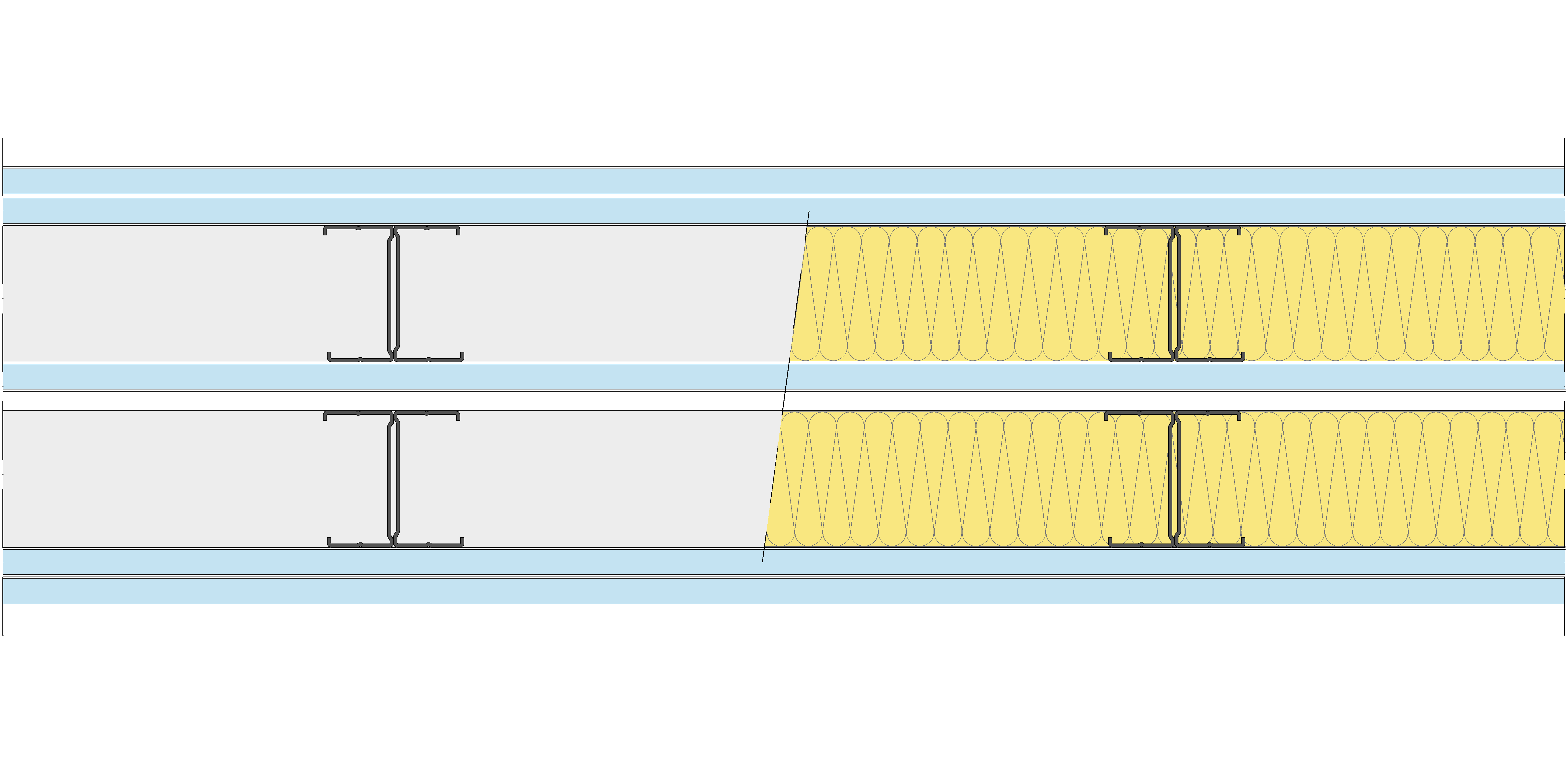 Tabique Pladur® 215/400 (70-35H+15+e+70-35H) 5OMNIA 2MW Libre