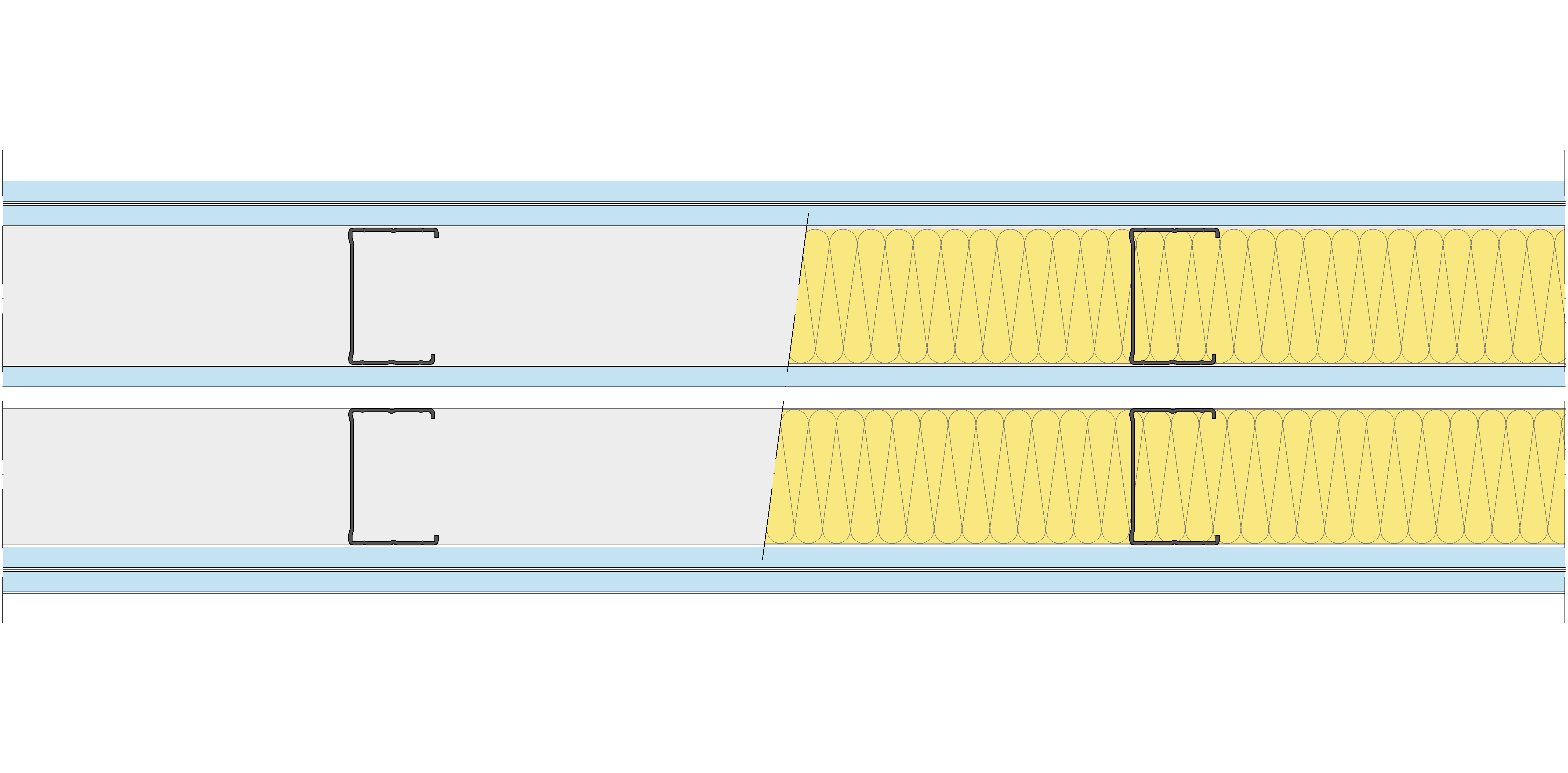 Tabique Pladur® 202,5/400 (70-45+12,5+e+70-45) 5OMNIA 2MW Libre