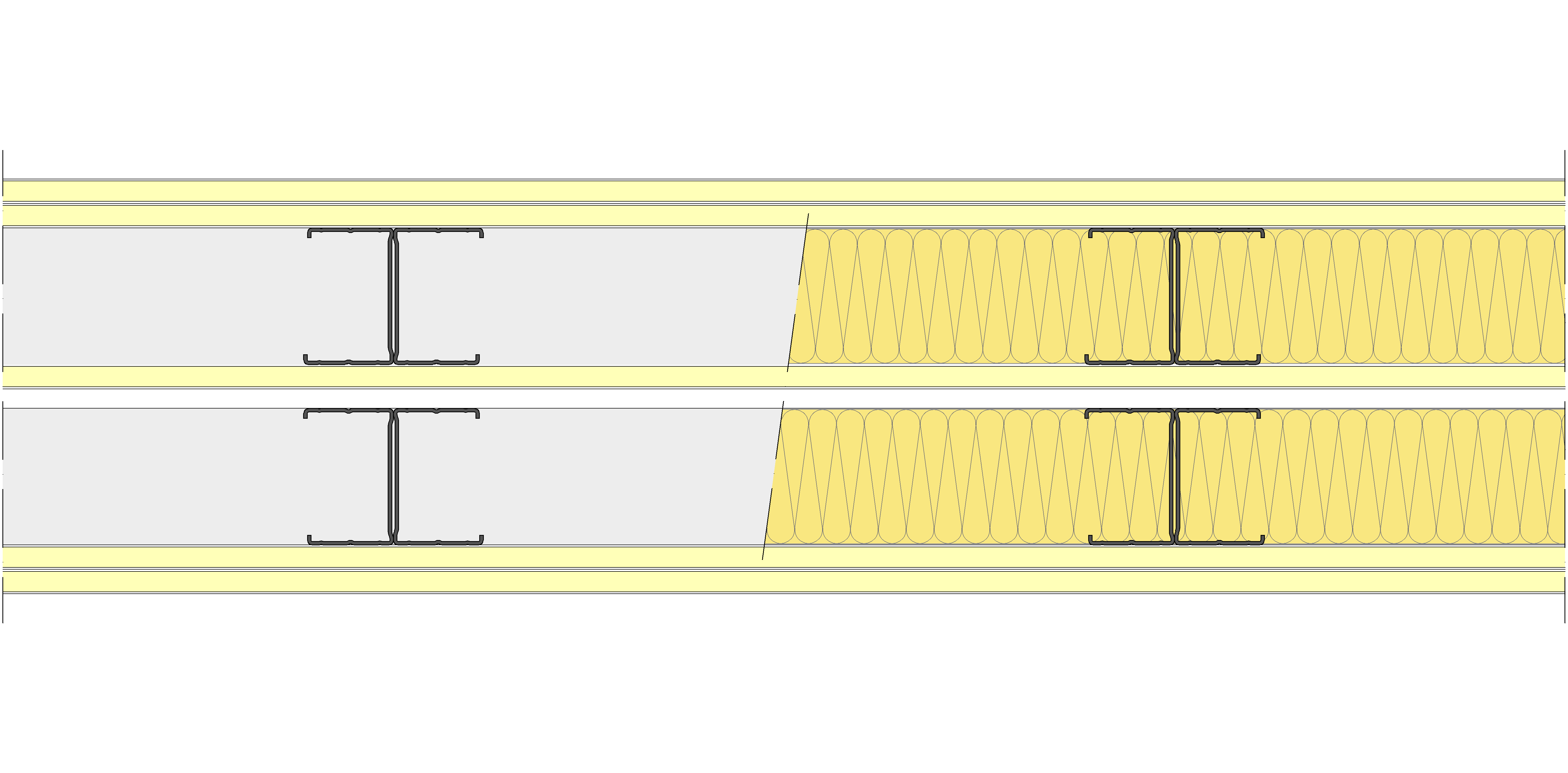 Tabique Pladur® 202,5/400 (70-45H+12,5+e+70-45H) 5I 2MW Libre