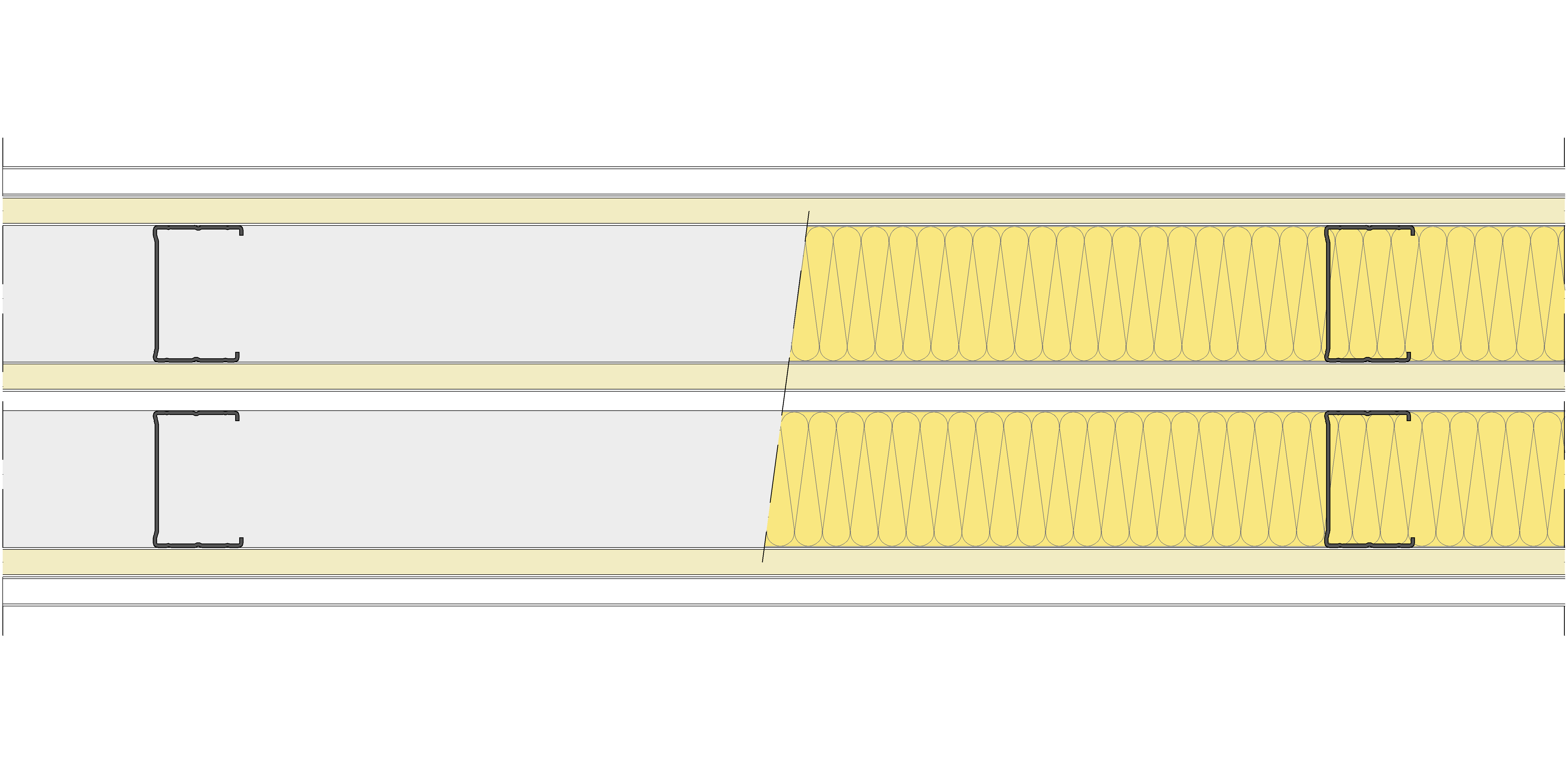 Tabique Pladur® 215/600 (70-45+15+e+70-45) 1N A1-3N-1N A1 2MW Libre