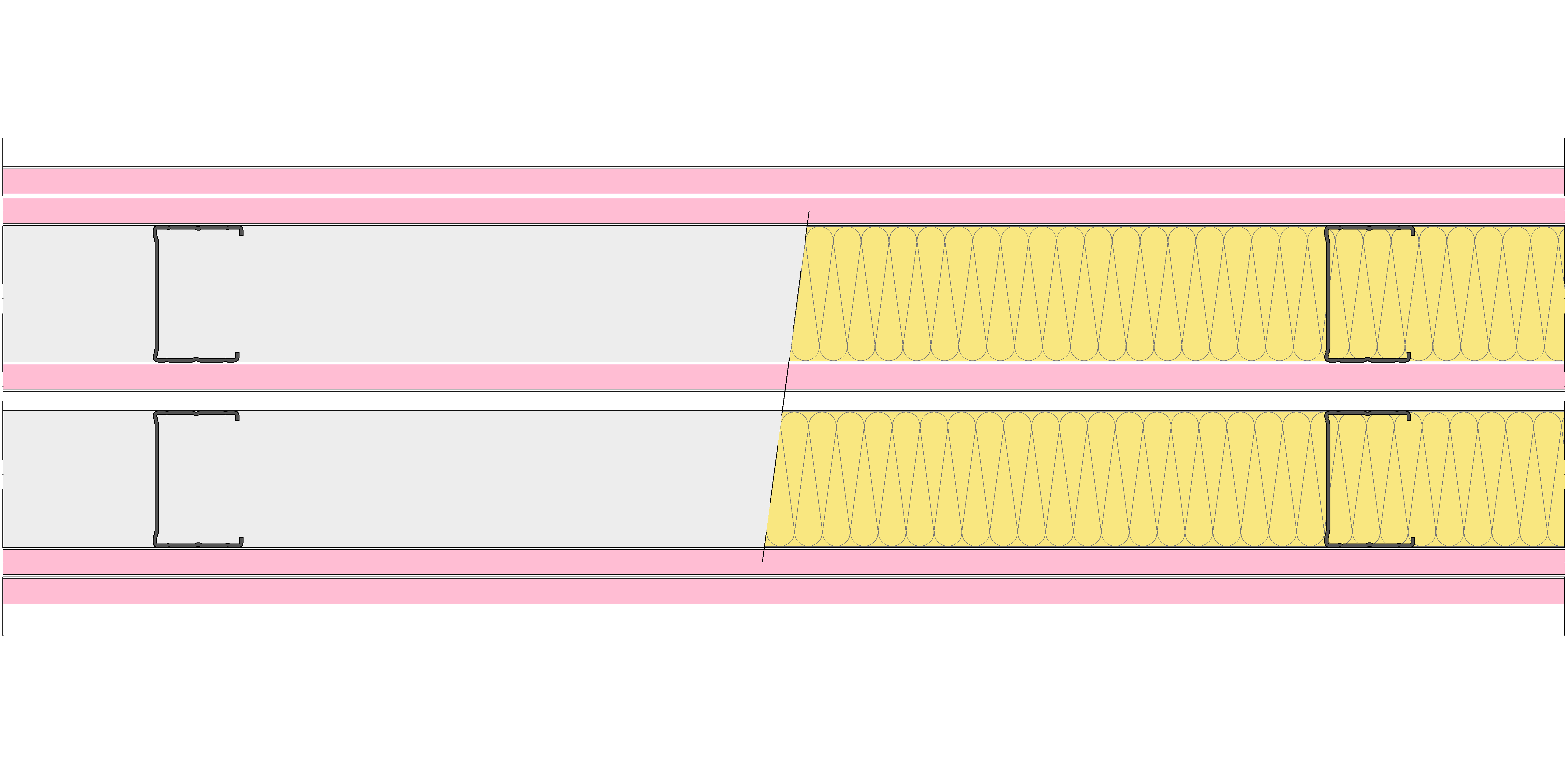 Tabique Pladur® 215/600 (70-45+15+e+70-45) 5F 2MW Libre