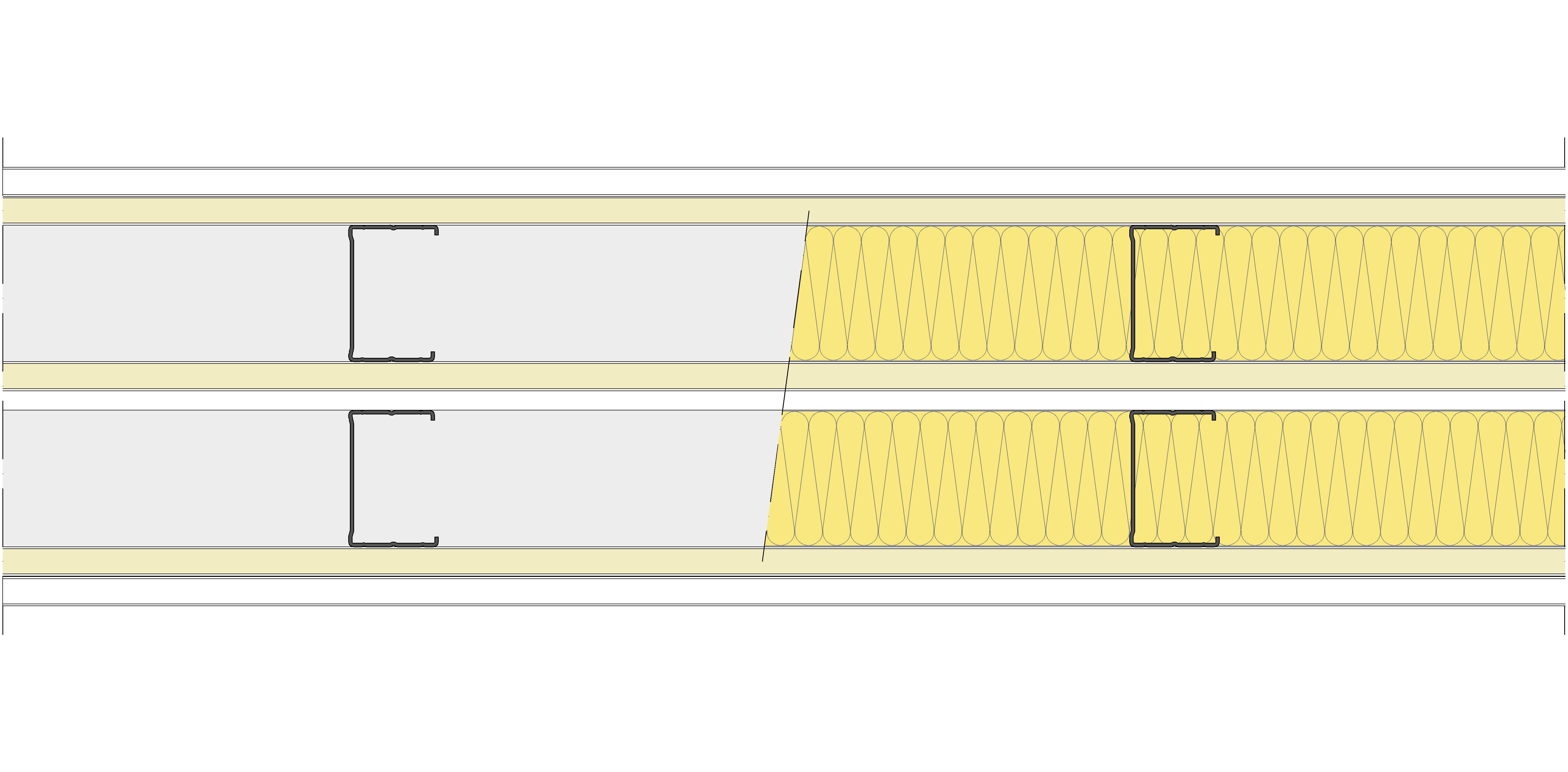 Tabique Pladur® 215/400 (70-45+15+e+70-45) 1N A1-3N-1N A1 2MW Libre