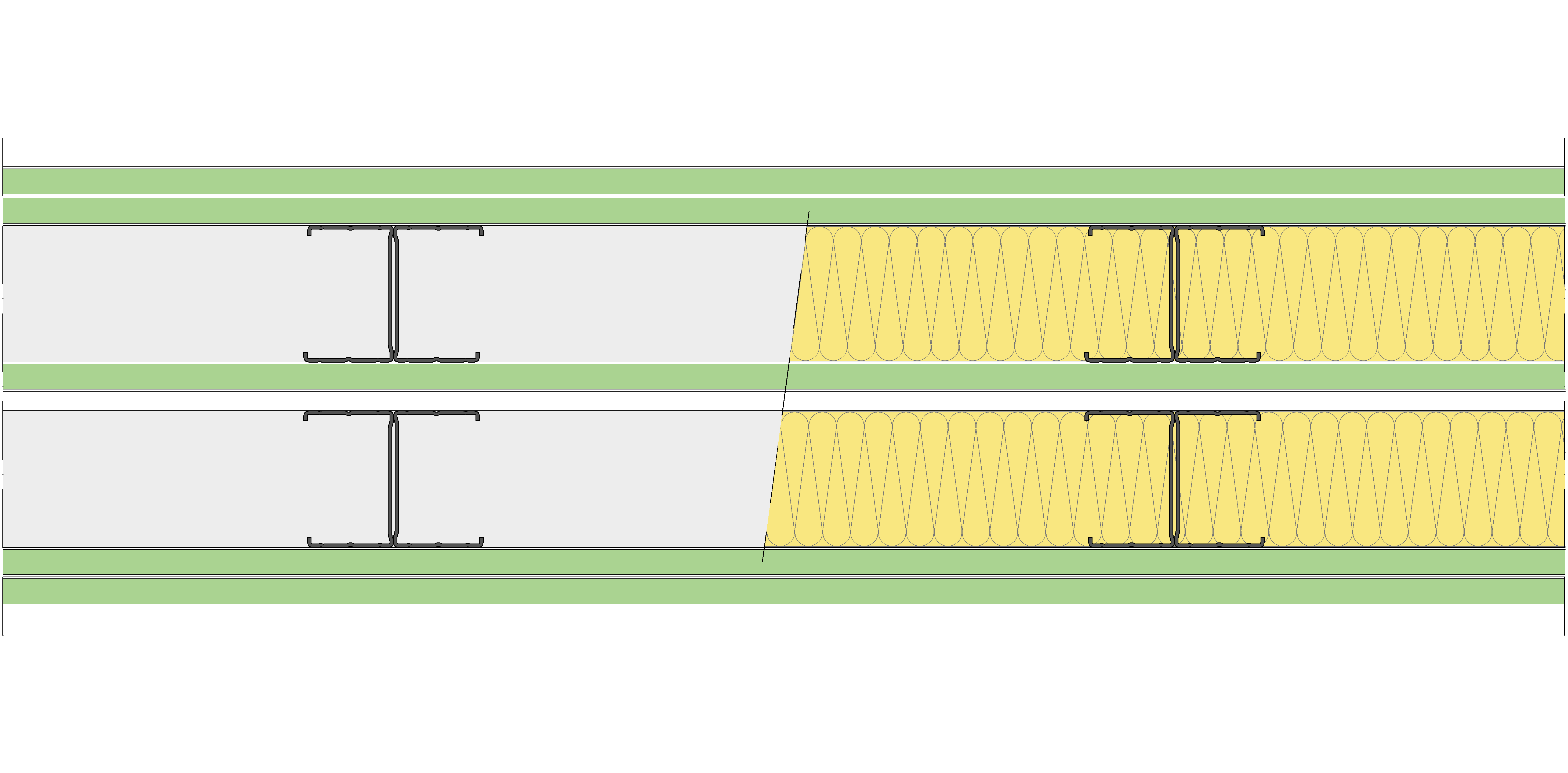 Tabique Pladur® 215/400 (70-45H+15+e+70-45H) 5H1 2MW Libre
