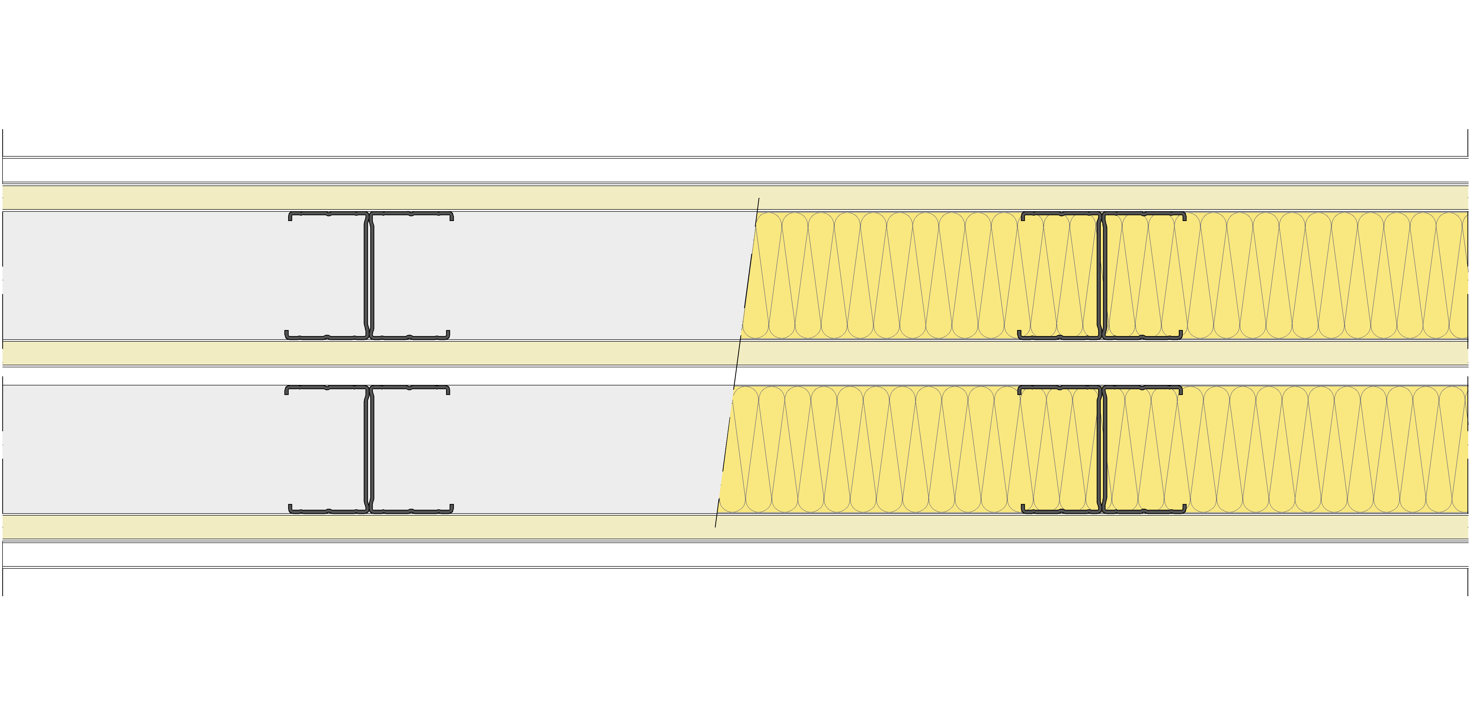 Tabique Pladur® 215/400 (70-45H+15+e+70-45H) 1N A1-3N-1N A1 2MW Libre