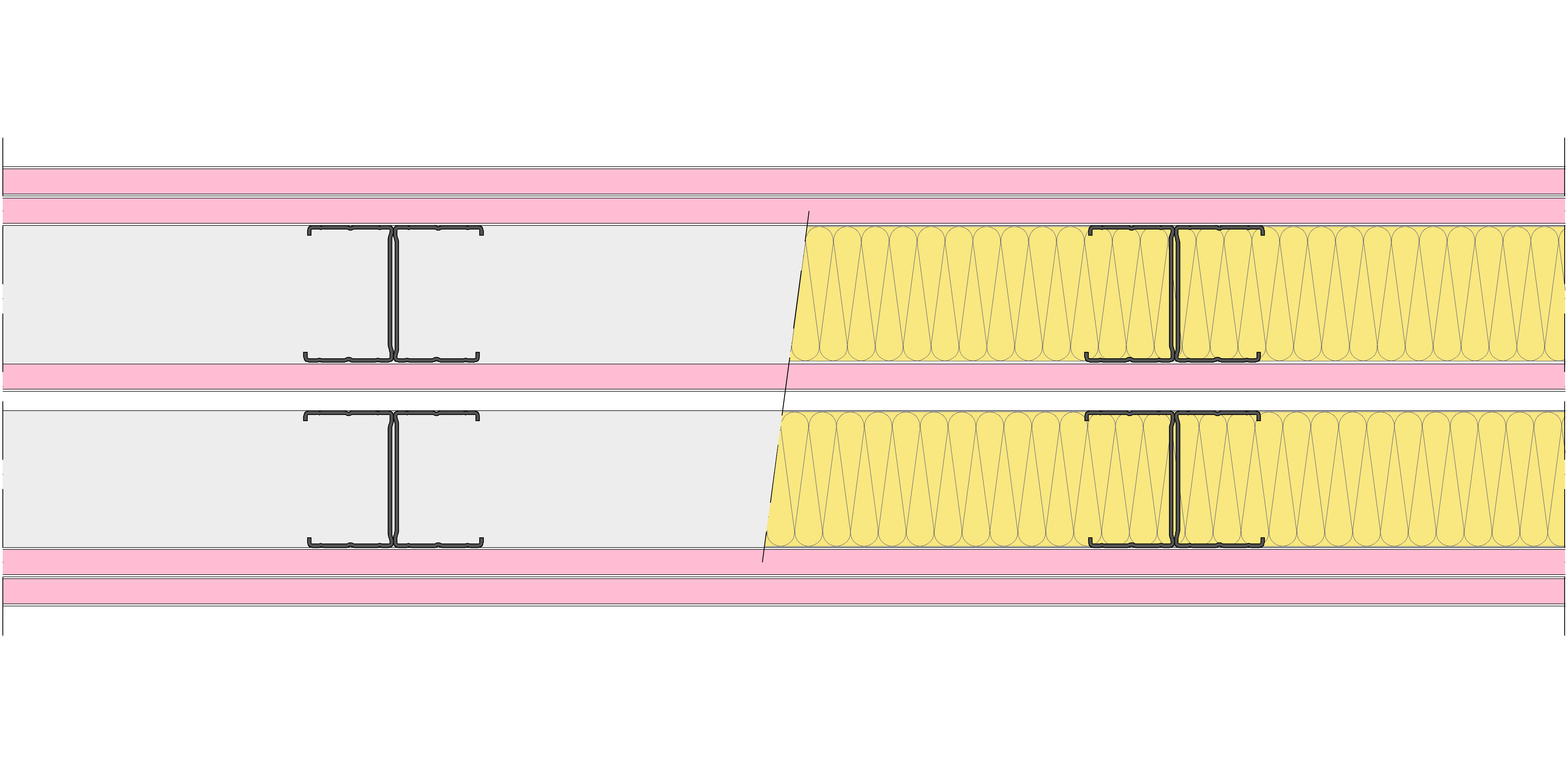 Tabique Pladur® 215/400 (70-45H+15+e+70-45H) 5F 2MW Libre