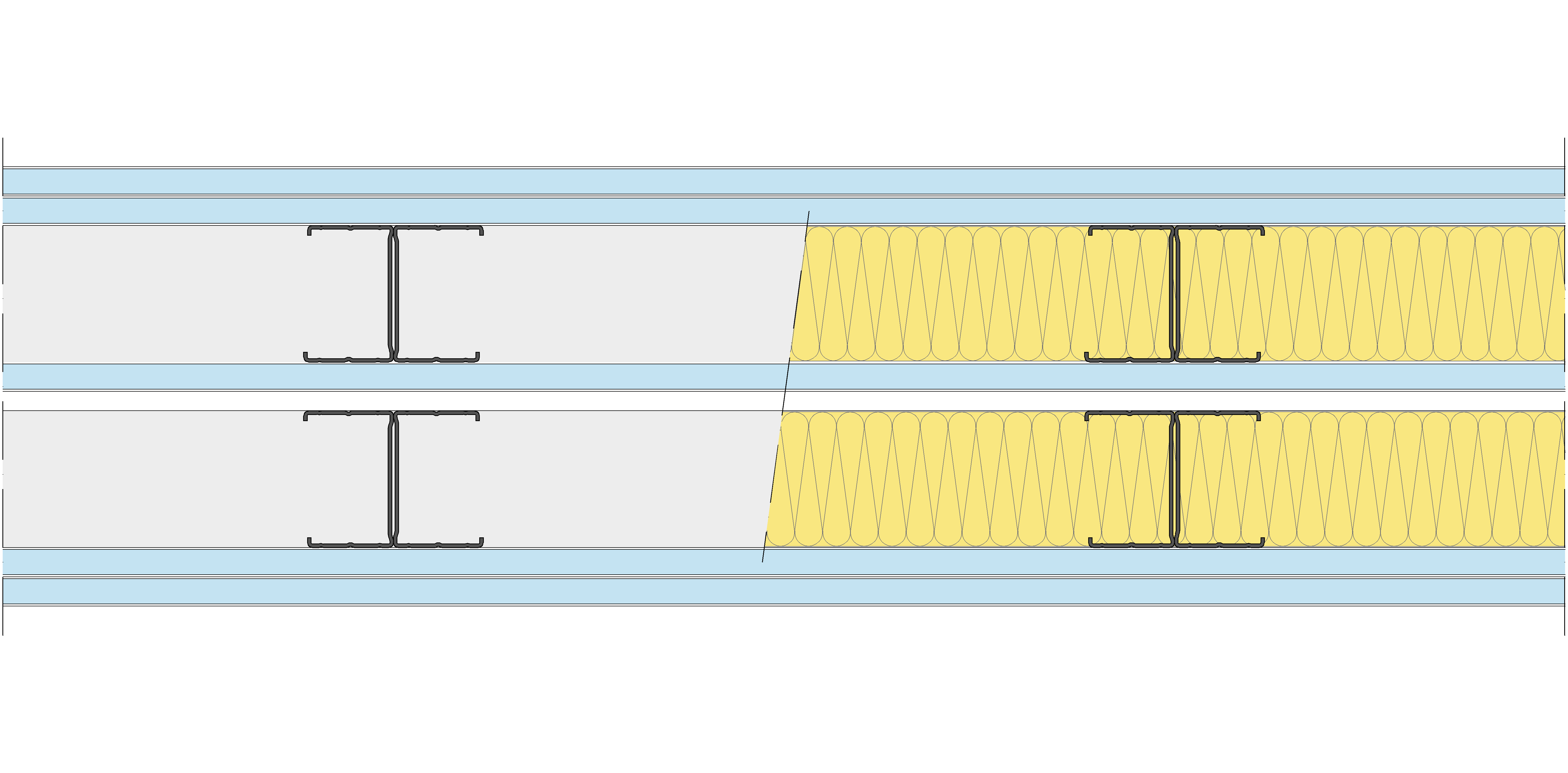 Tabique Pladur® 215/400 (70-45H+15+e+70-45H) 5OMNIA 2MW Libre