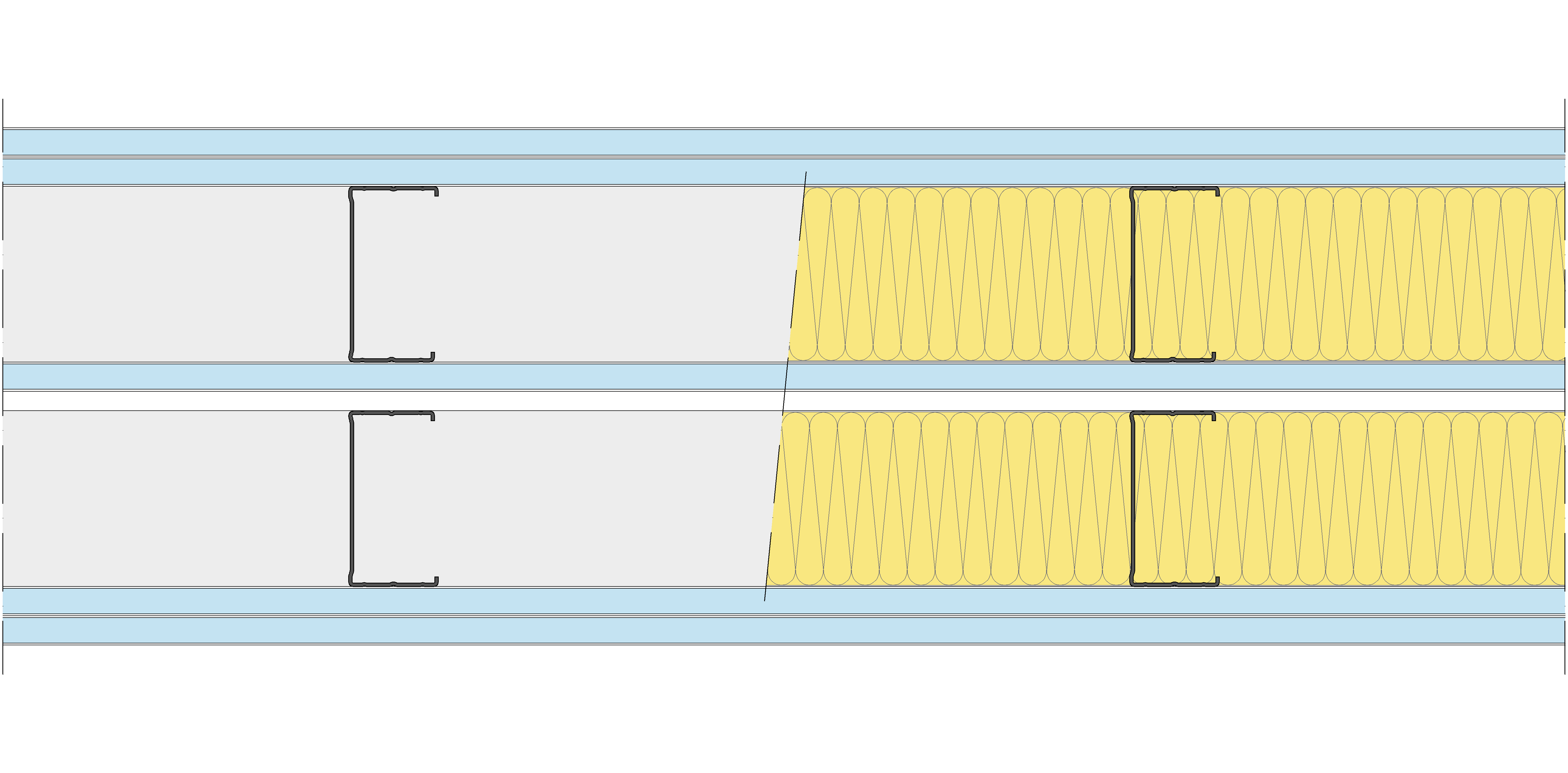 Tabique Pladur® 255/400 (90-45+15+e+90-45) 5OMNIA 2MW Libre