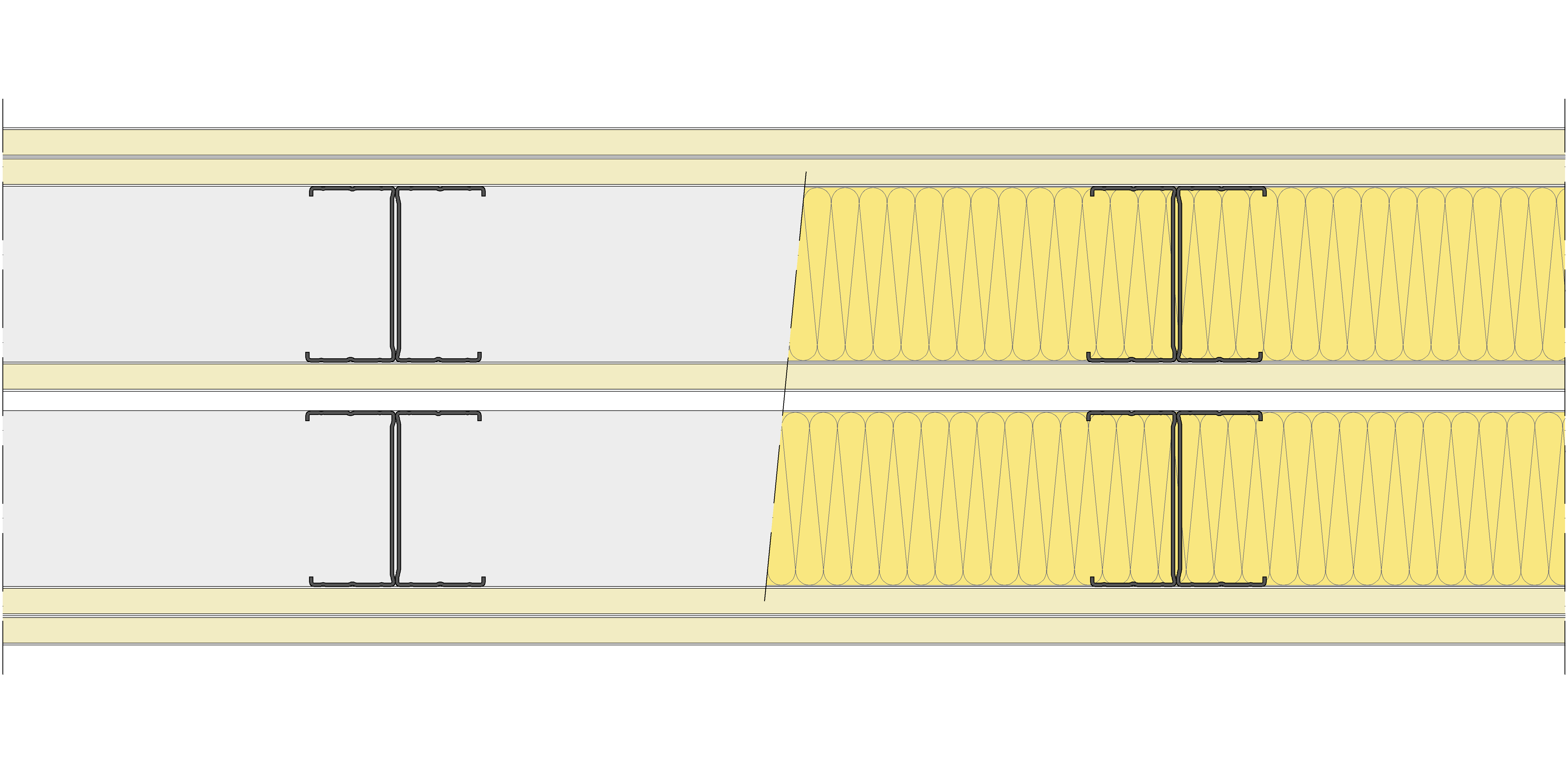 Tabique Pladur® 255/400 (90-45H+15+e+90-45H) 5N 2MW Libre