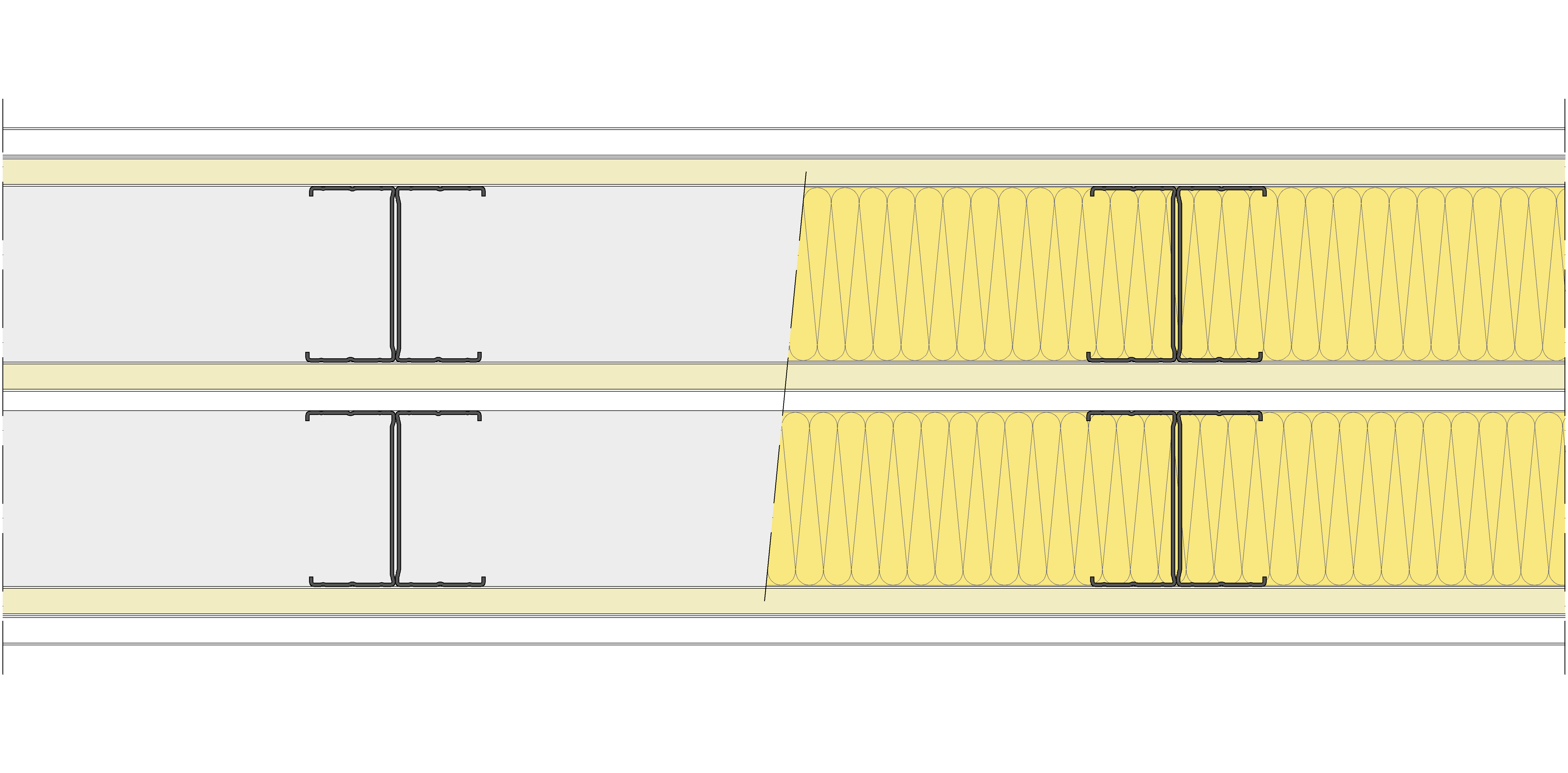 Tabique Pladur® 255/400 (90-45H+15+e+90-45H) 1N A1-3N-1N A1 2MW Libre