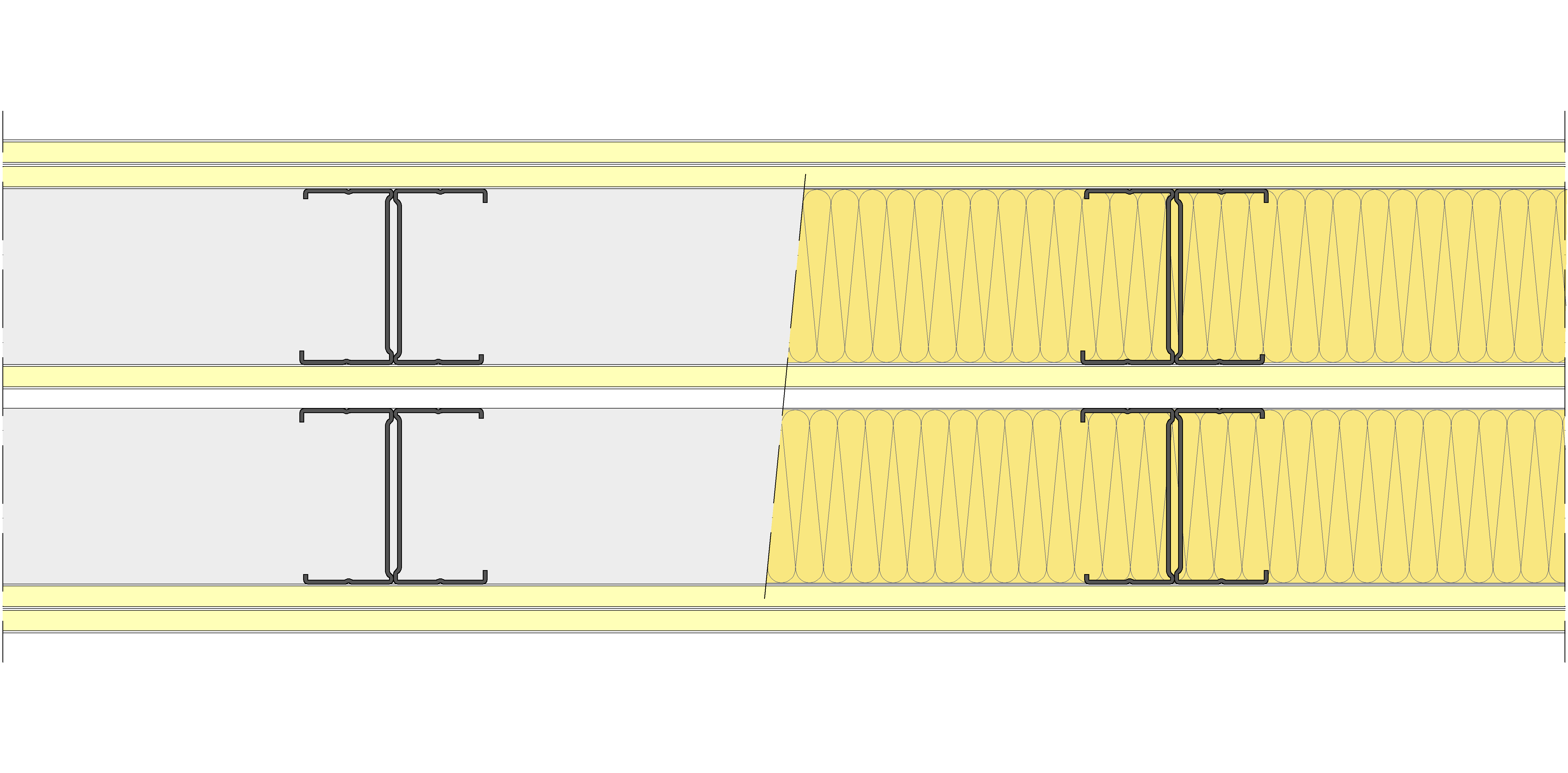 Tabique Pladur® 242,5/400 (90H+12,5+e+90H) 5I 2MW Libre