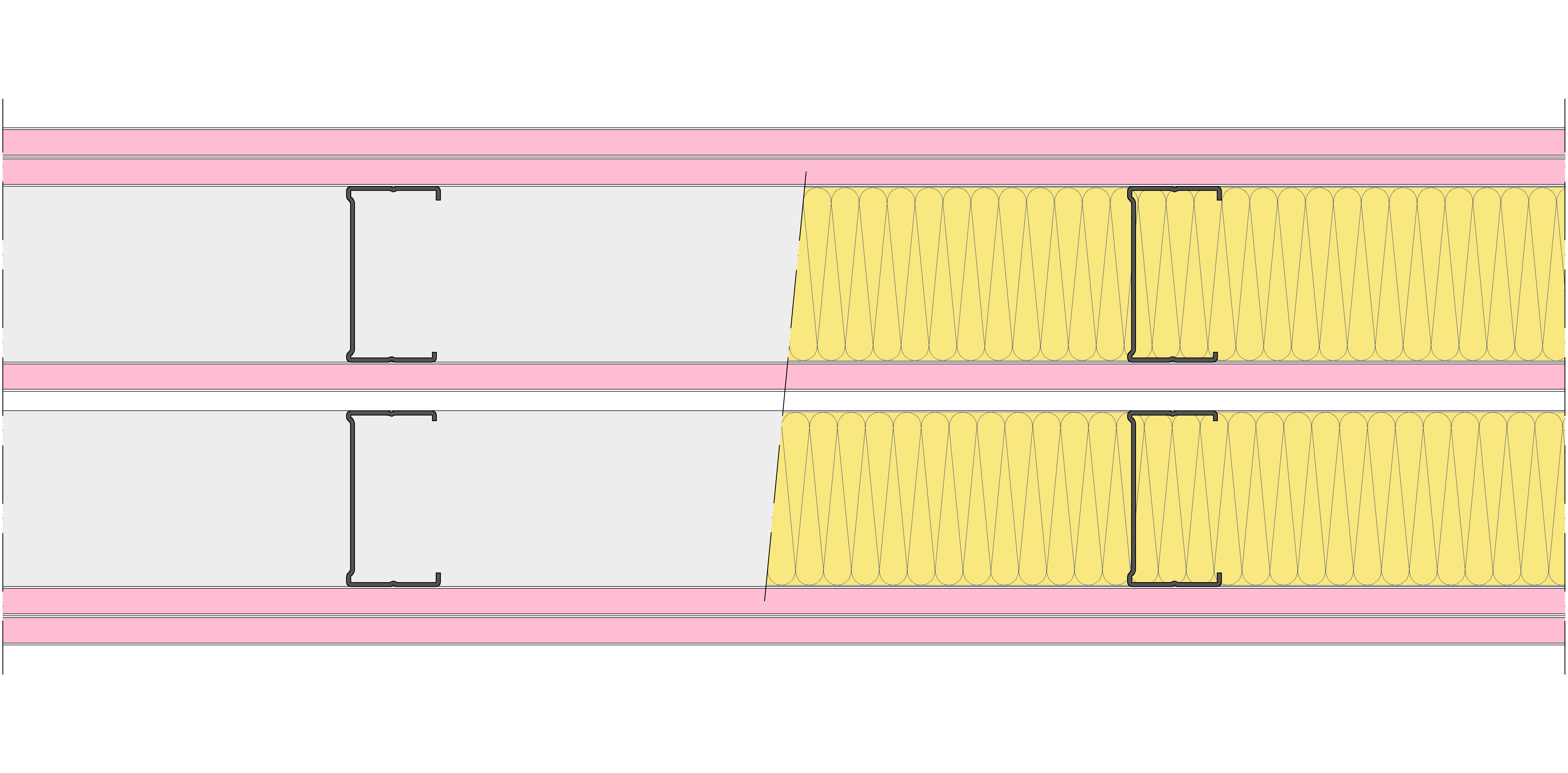 Tabique Pladur® 255/400 (90+15+e+90) 5F 2MW Libre
