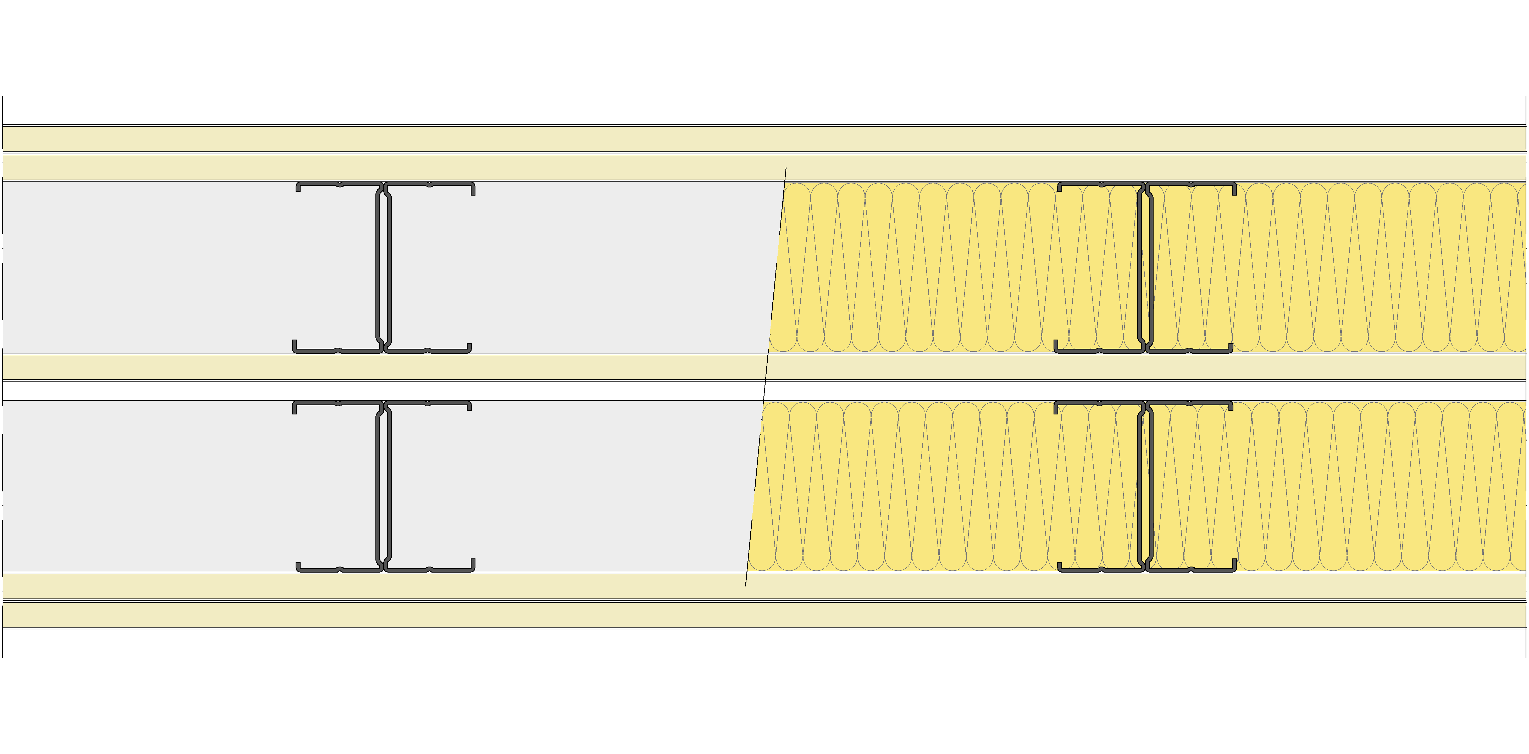 Tabique Pladur® 255/400 (90H+15+e+90H) 5N 2MW Libre
