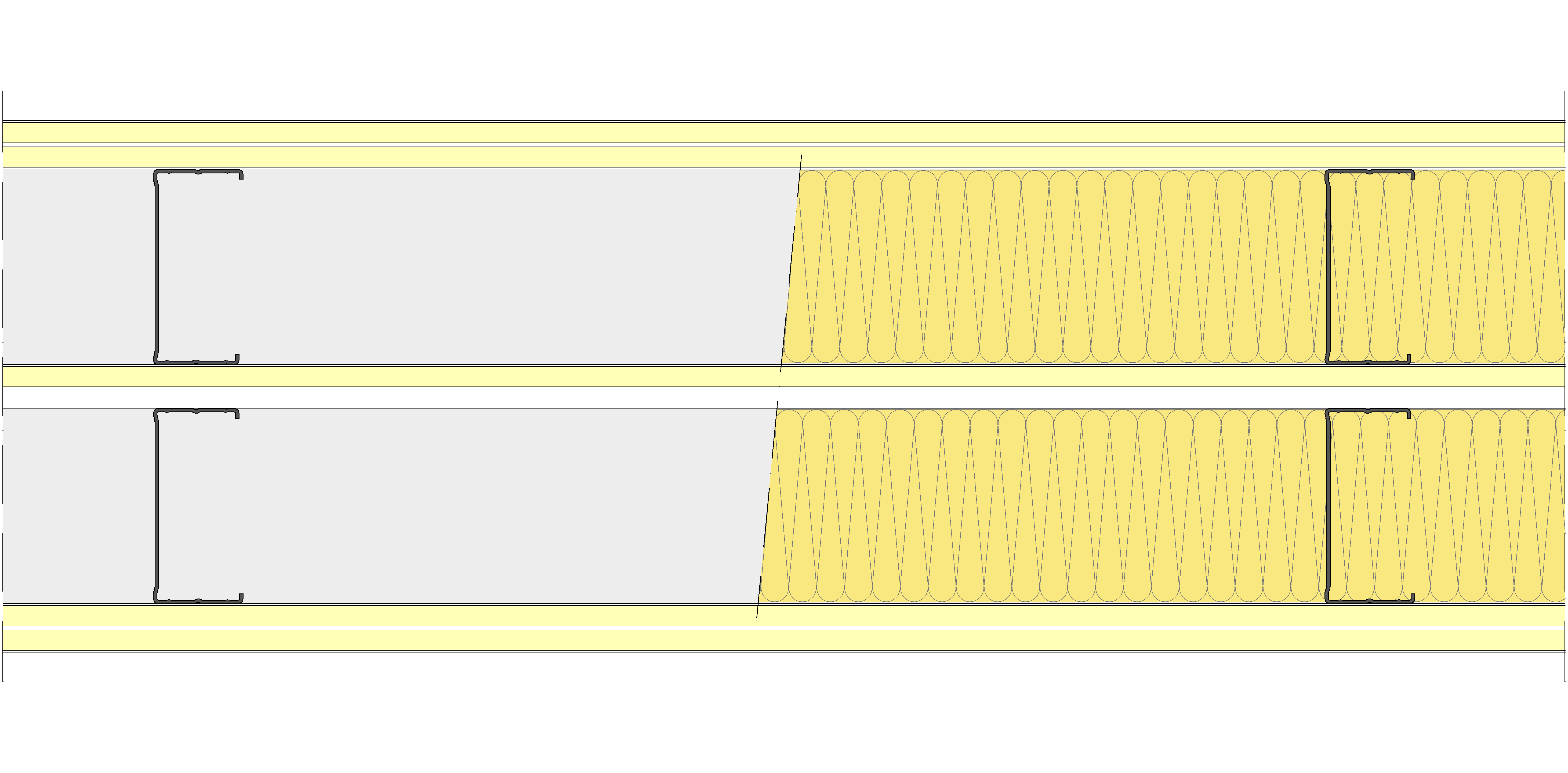 Tabique Pladur® 262,5/600 (100-45+12,5+e+100-45) 5I 2MW Libre