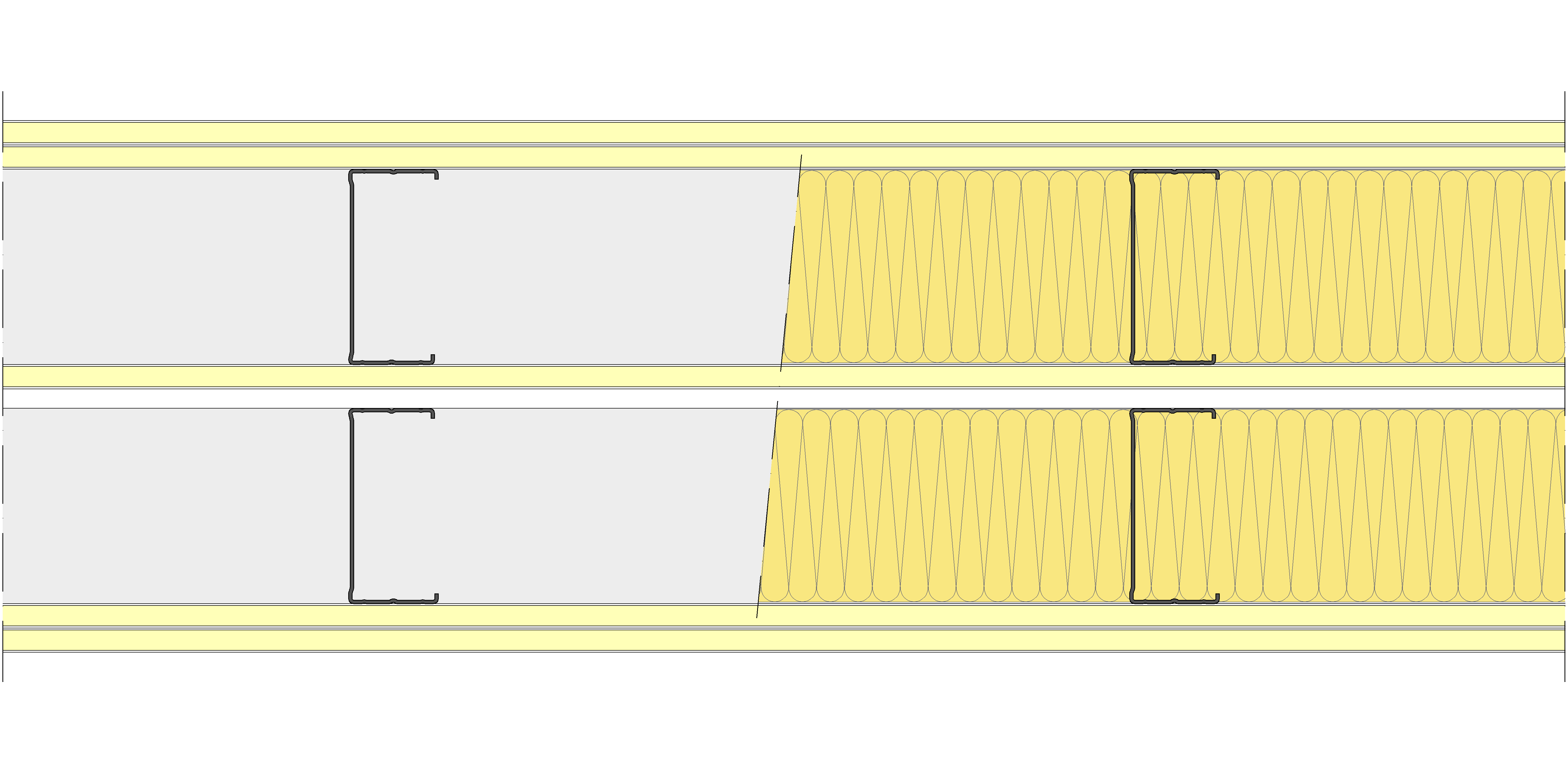 Tabique Pladur® 262,5/400 (100-45+12,5+e+100-45) 5I 2MW Libre